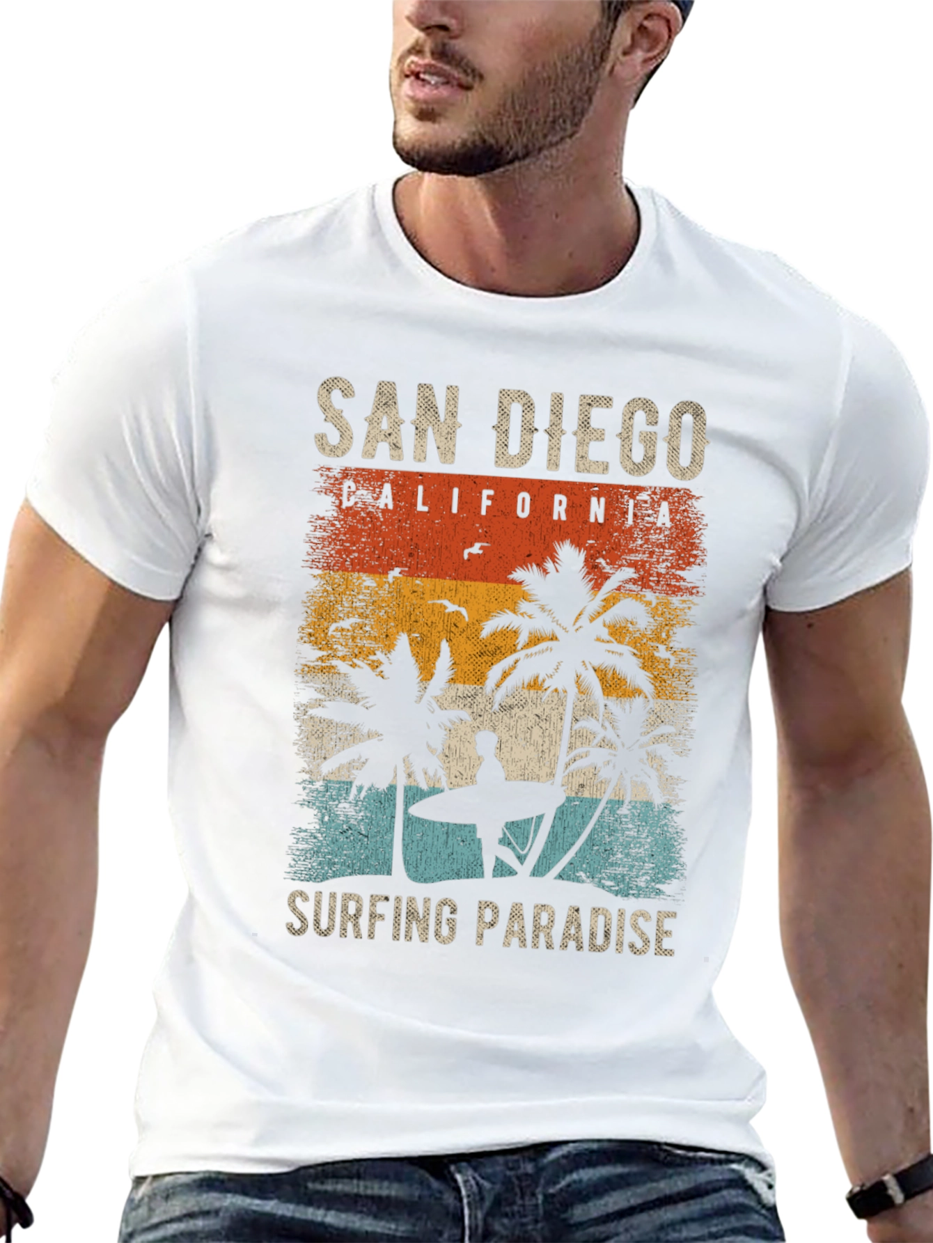San Diego Surfing Paradise Graphic Tee