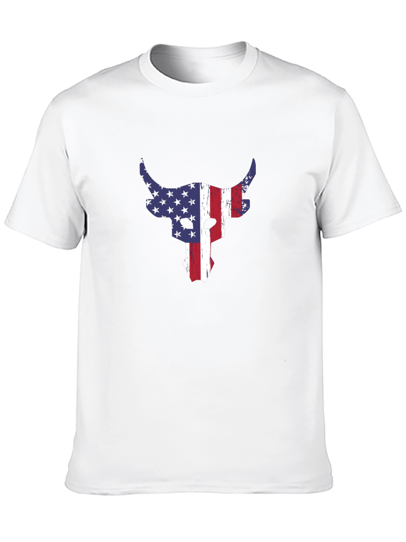 American Flag Bull Graphic T-Shirt