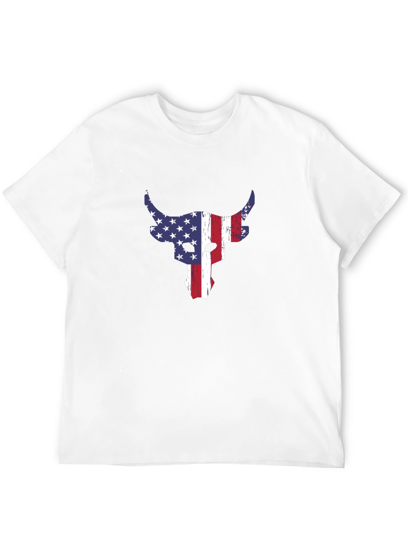 American Flag Bull Graphic T-Shirt