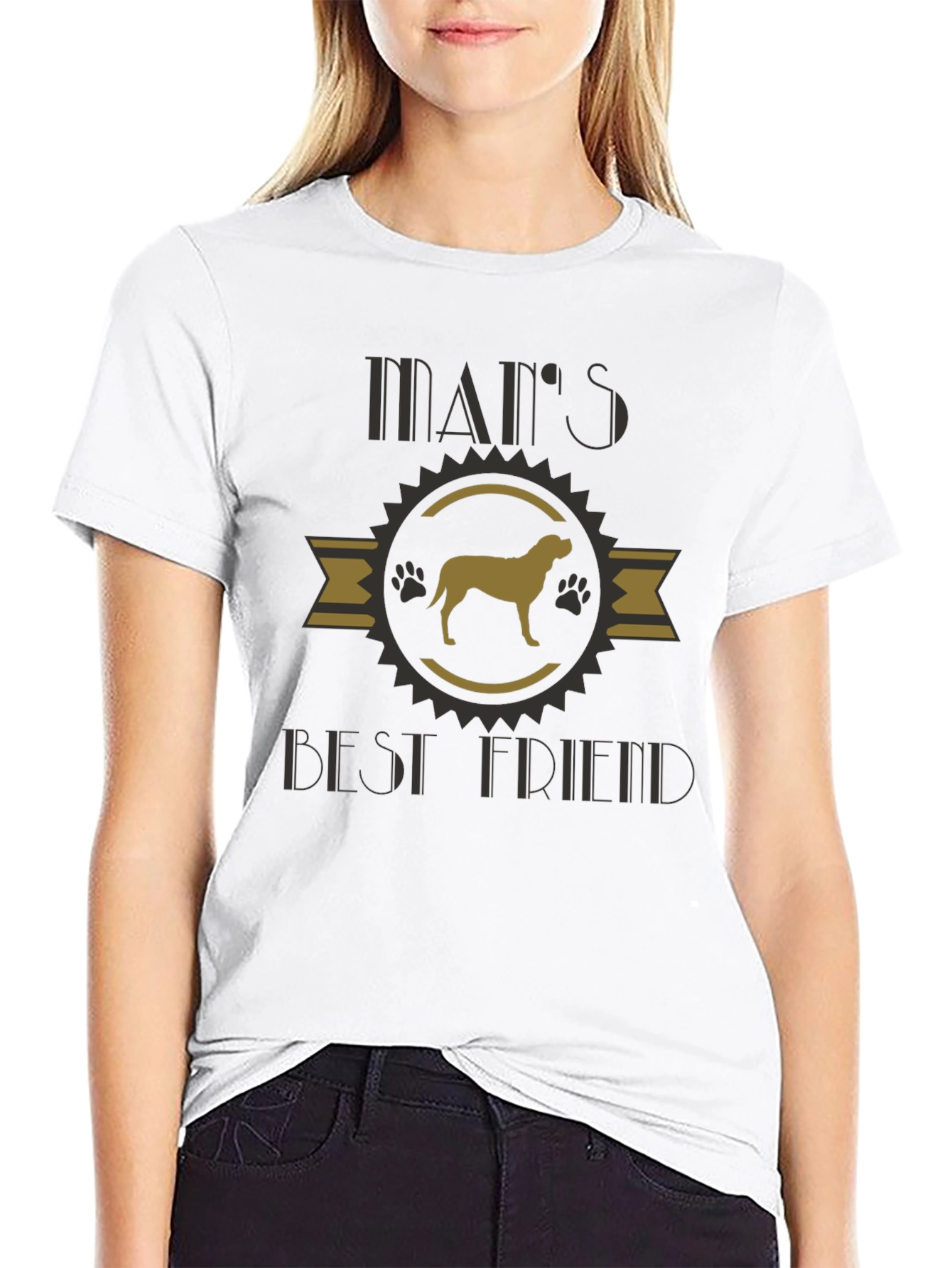 Mans Best Friend Dog Graphic T-Shirt