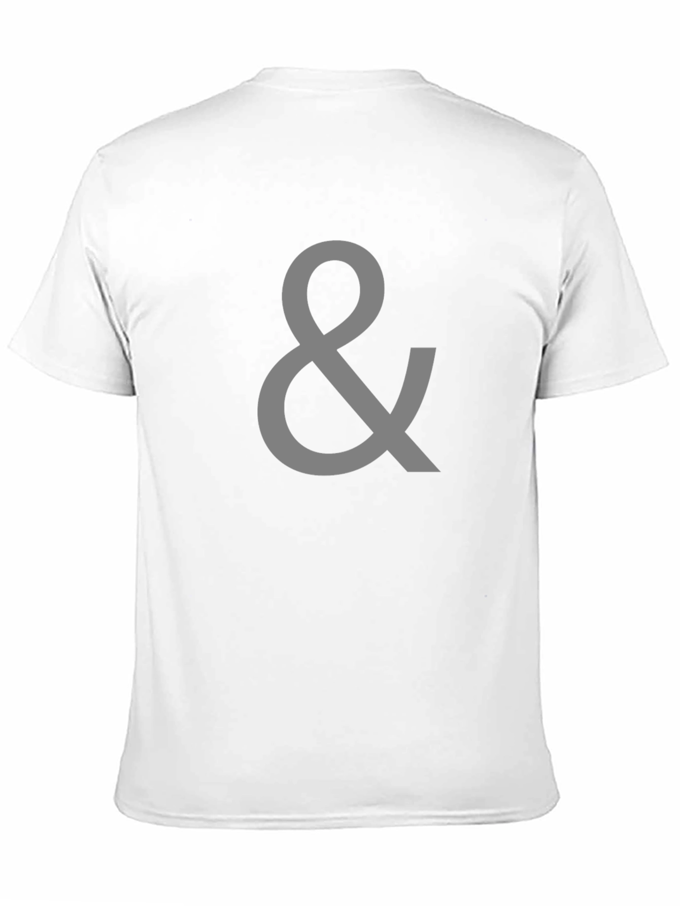 Stylish Ampersand Graphic Tee - Black Cotton