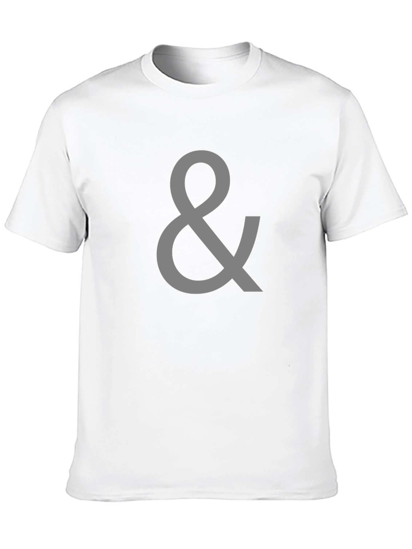 Stylish Ampersand Graphic Tee - Black Cotton