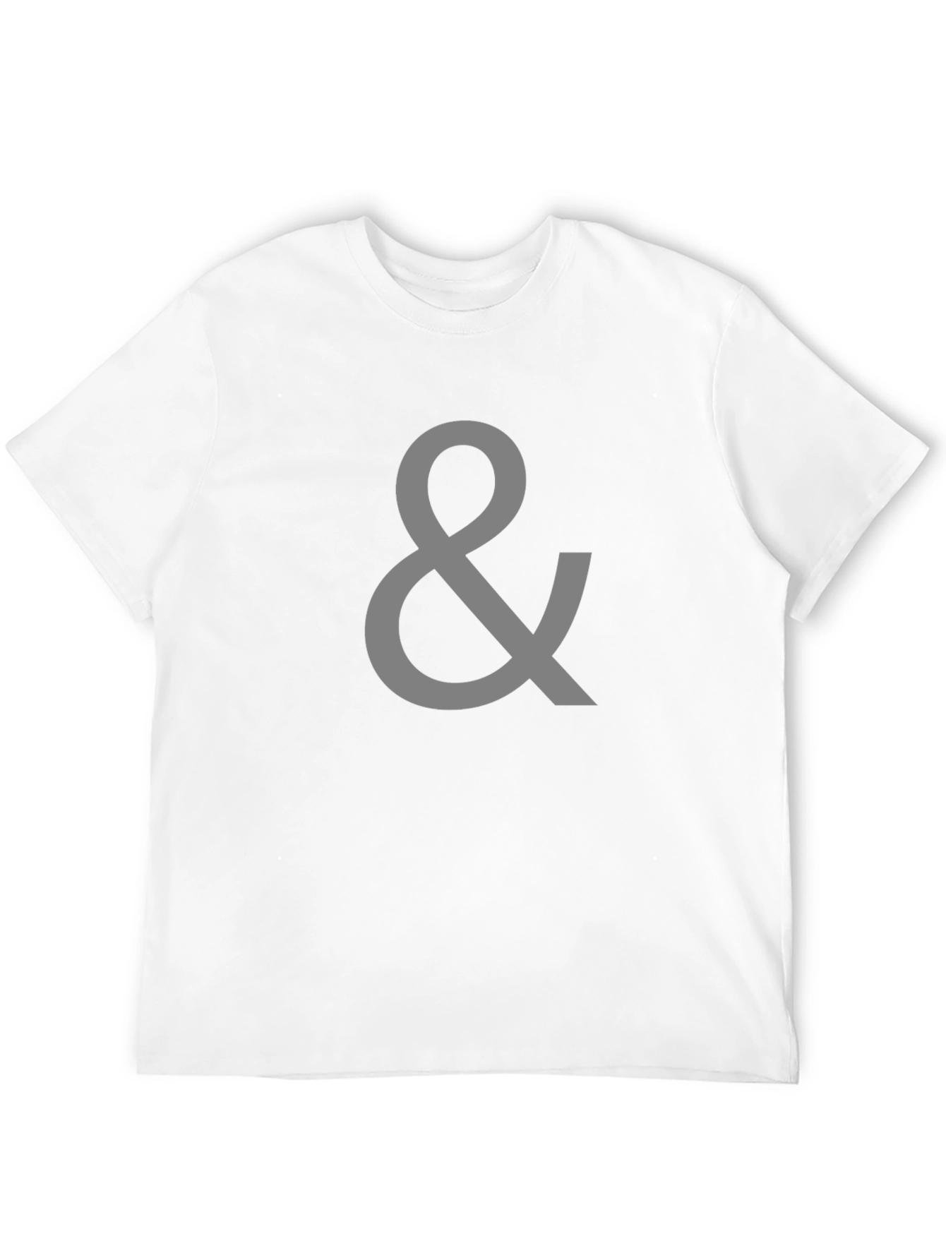 Stylish Ampersand Graphic Tee - Black Cotton