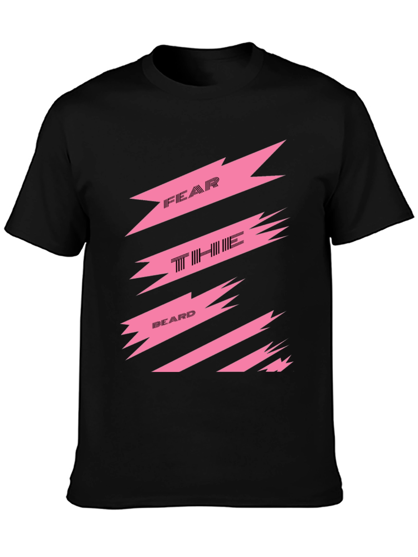 Fear The Beard Graphic Tee - Black Cotton T-Shirt
