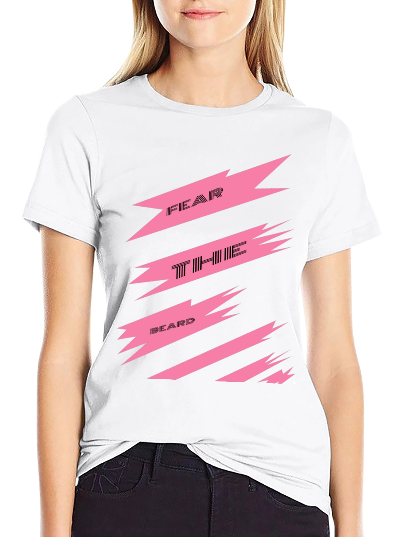 Fear The Beard Graphic Tee - Black Cotton T-Shirt