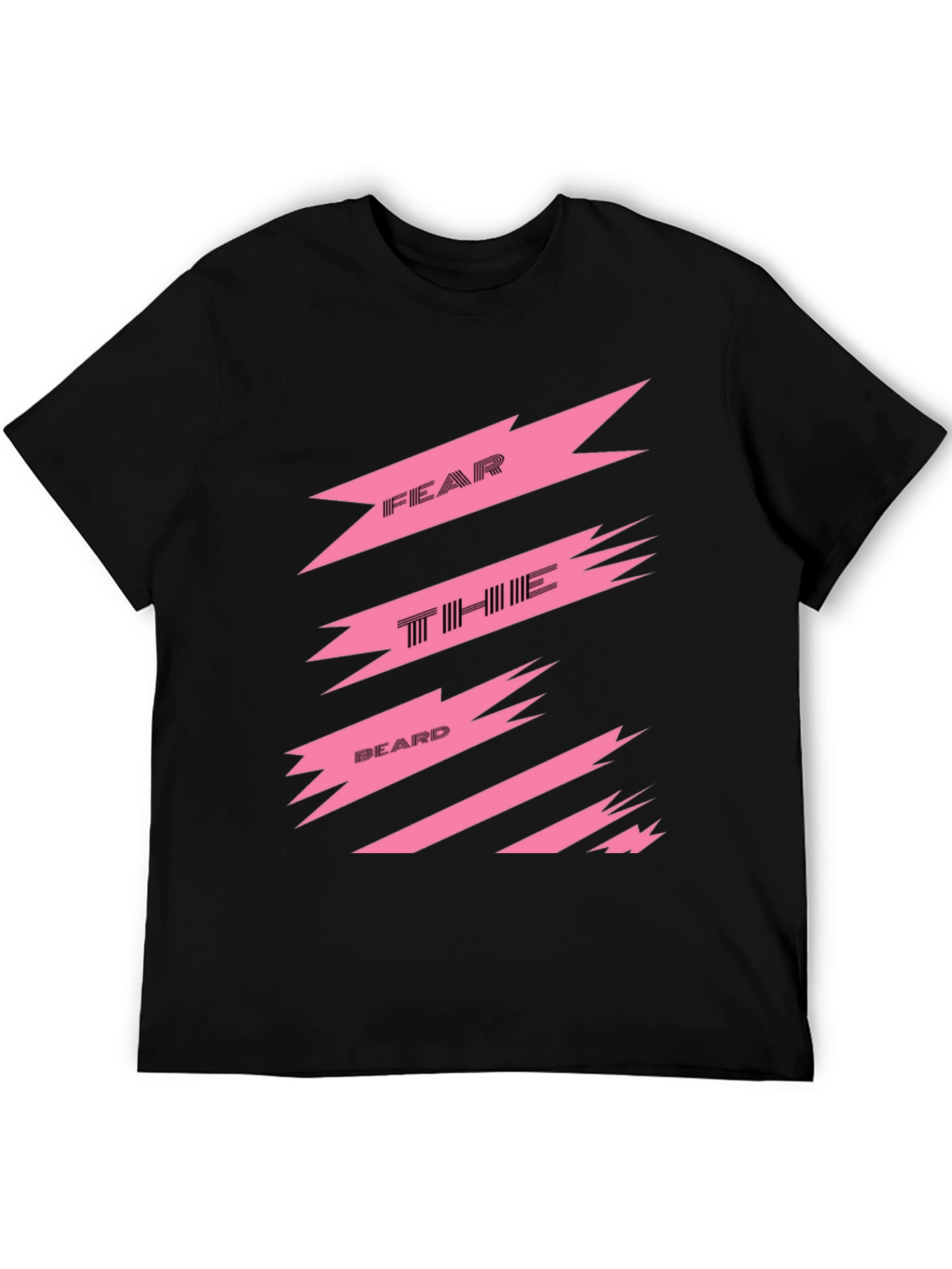 Fear The Beard Graphic Tee - Black Cotton T-Shirt