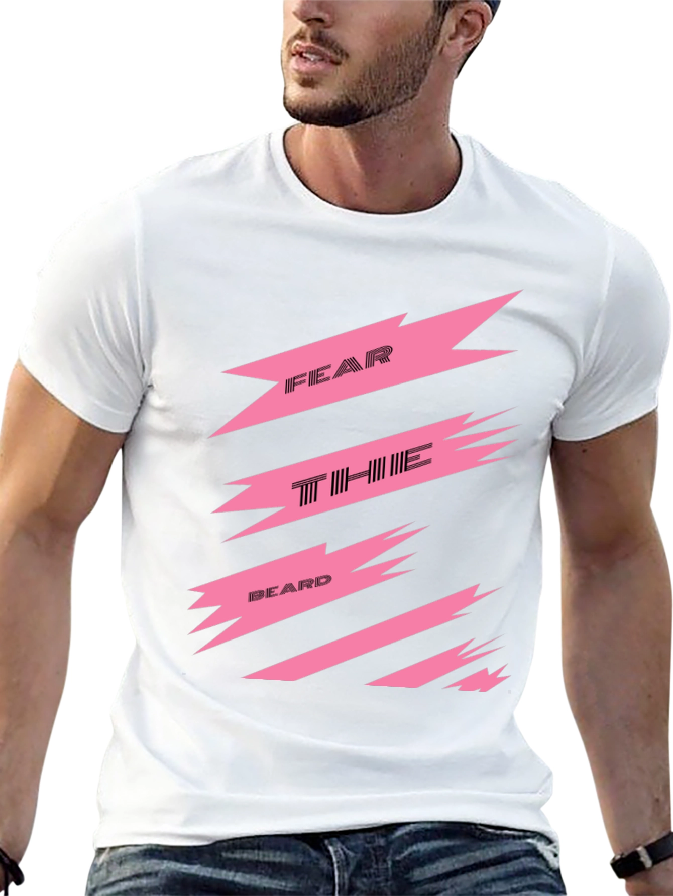 Fear The Beard Graphic Tee - Black Cotton T-Shirt