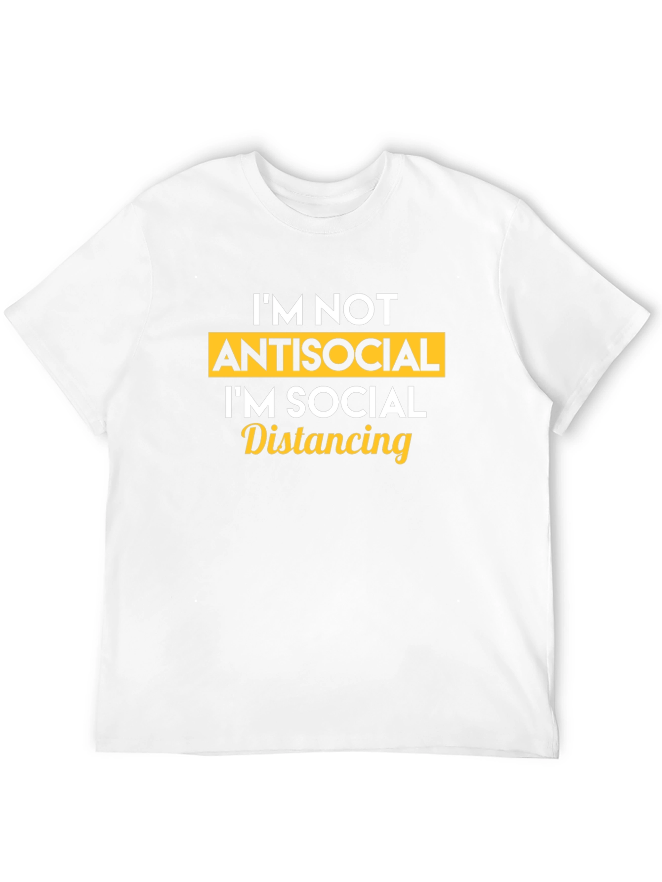 Funny Social Distancing Graphic Tee - Black