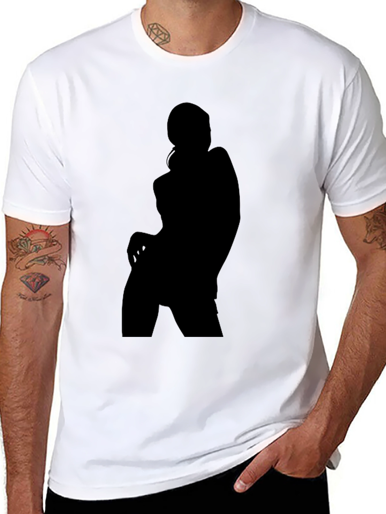 Silhouette Graphic Black T-Shirt