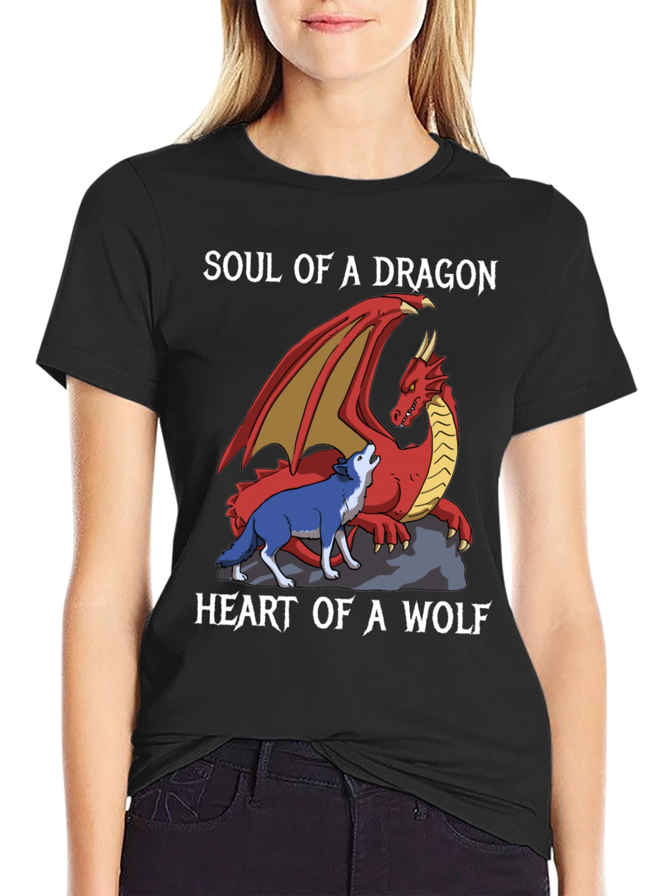 Soul of a Dragon Heart of a Wolf T-Shirt