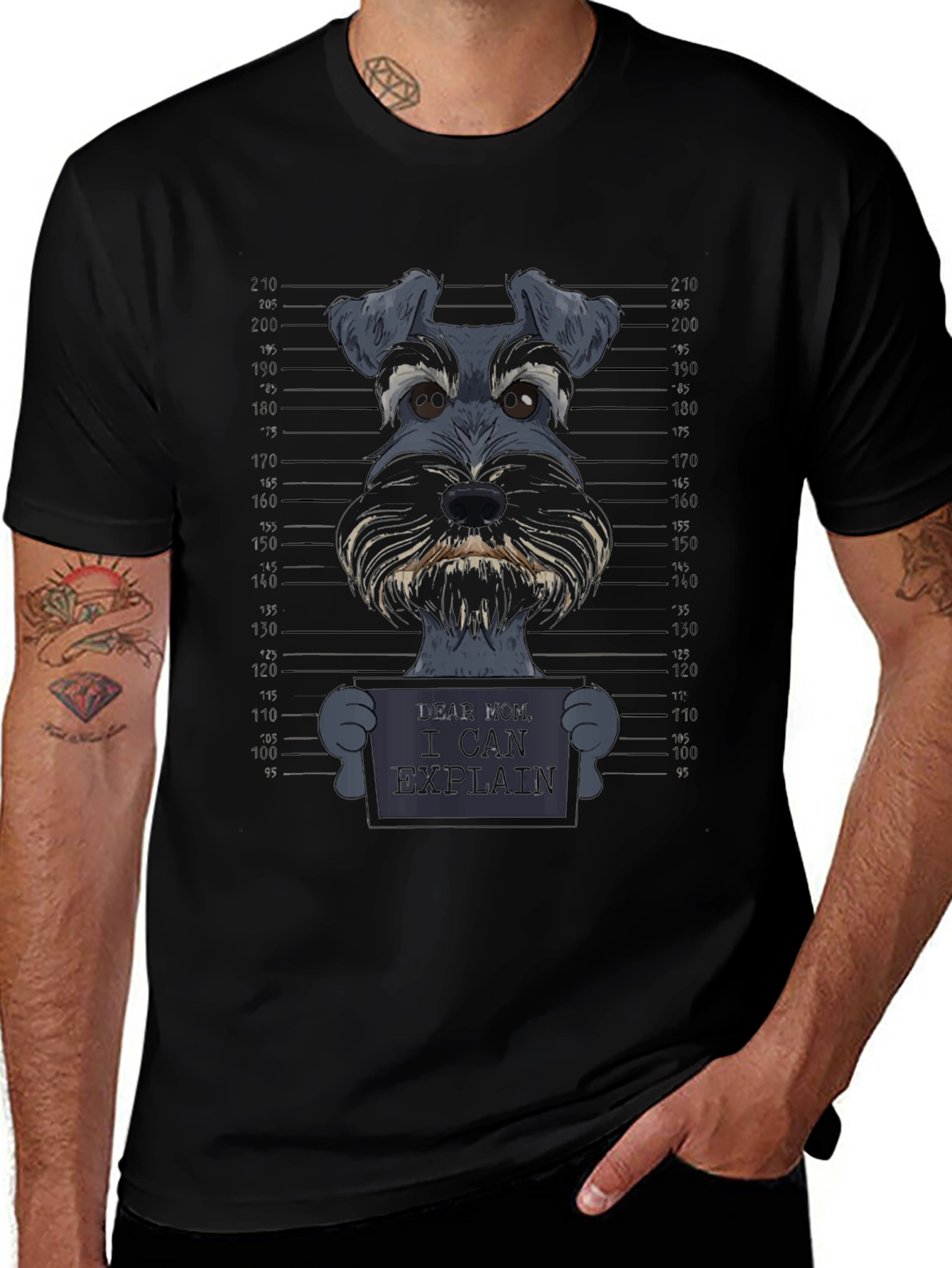 Funny Dog Dear Mom Graphic Tee