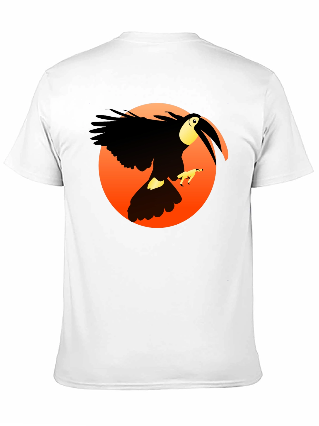 Black Toucan Graphic Tee - Tropical Bird Design