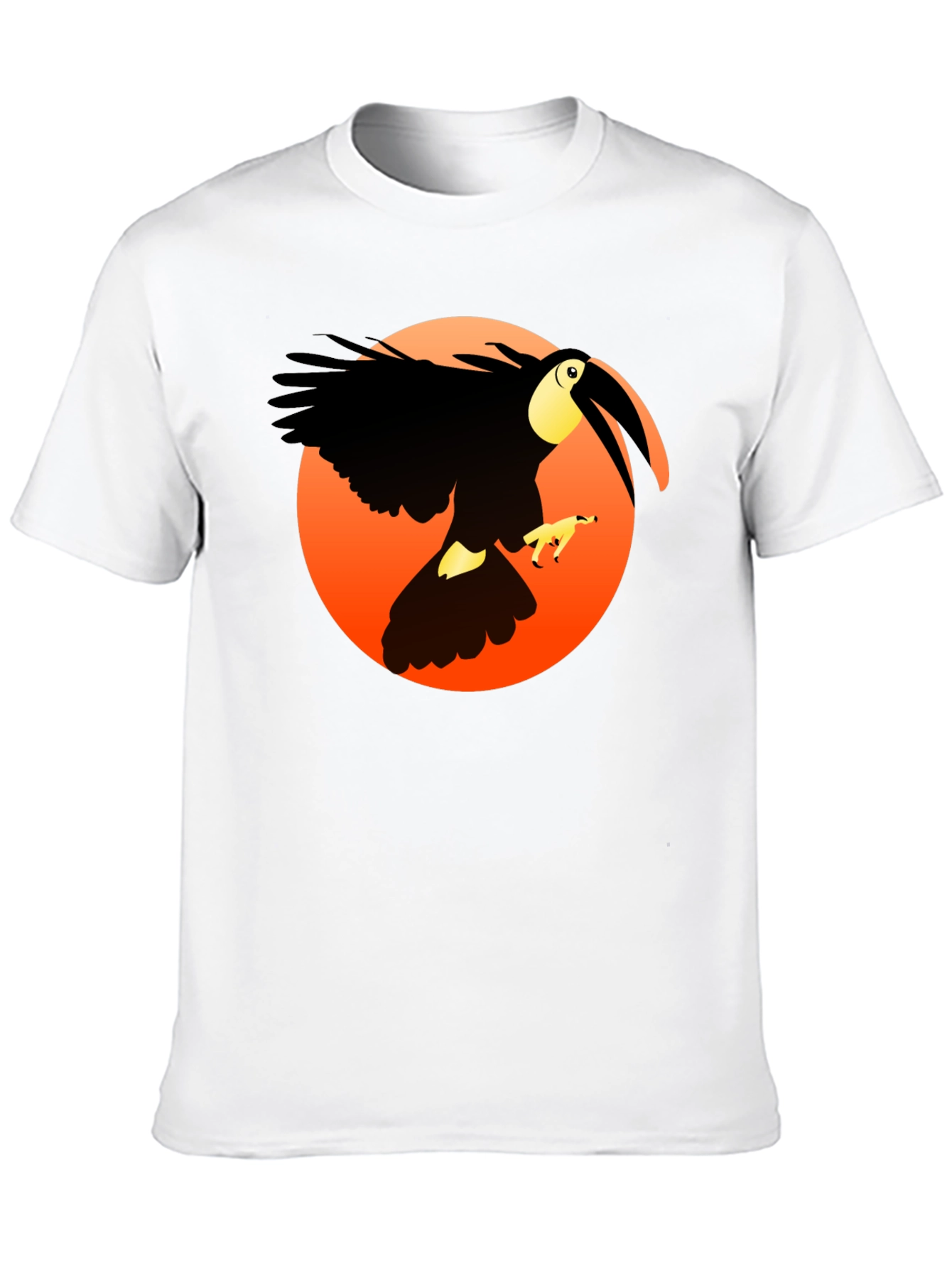 Black Toucan Graphic Tee - Tropical Bird Design