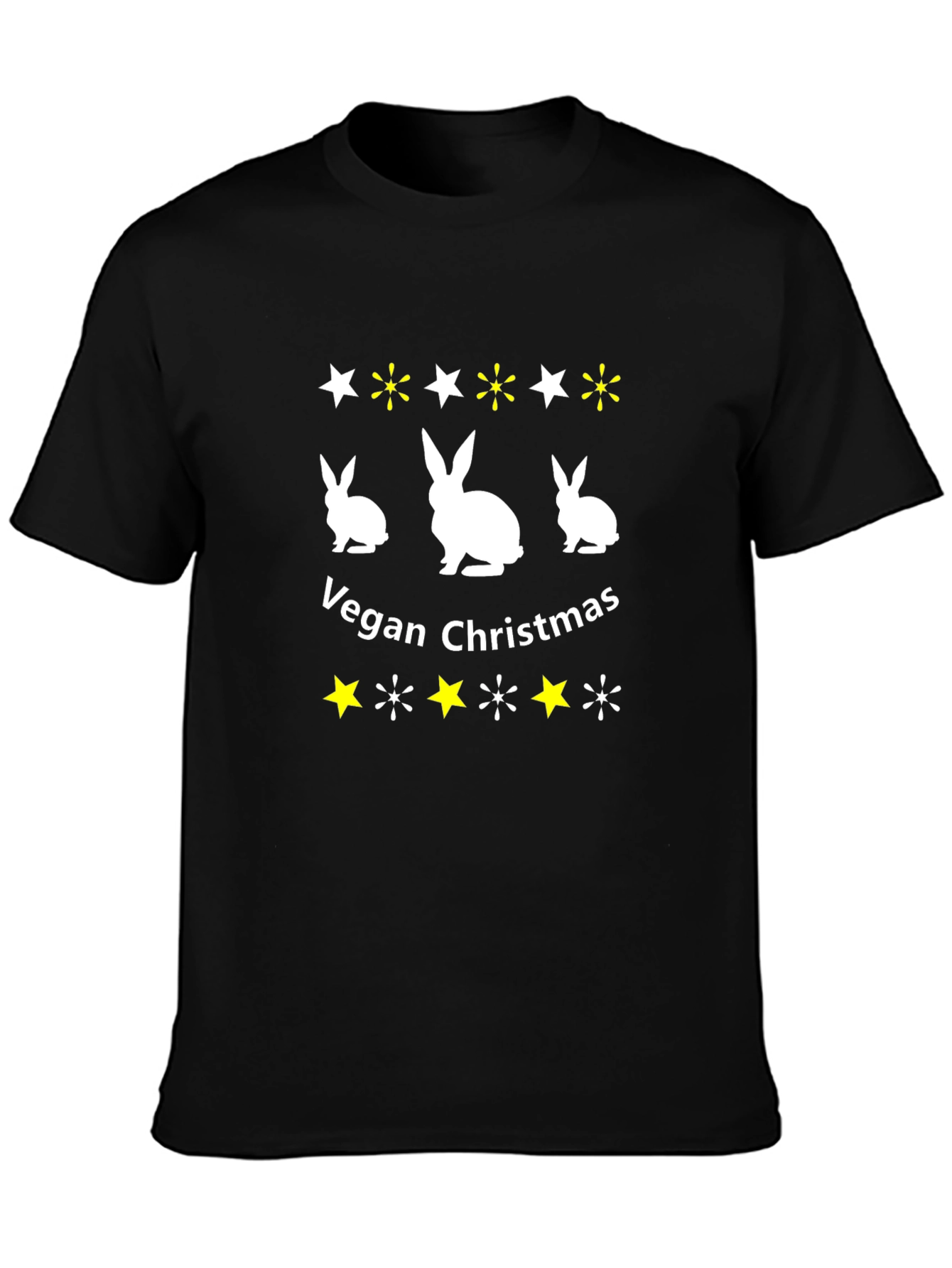 Vegan Christmas Rabbit Tee - Holiday Graphic T-Shirt