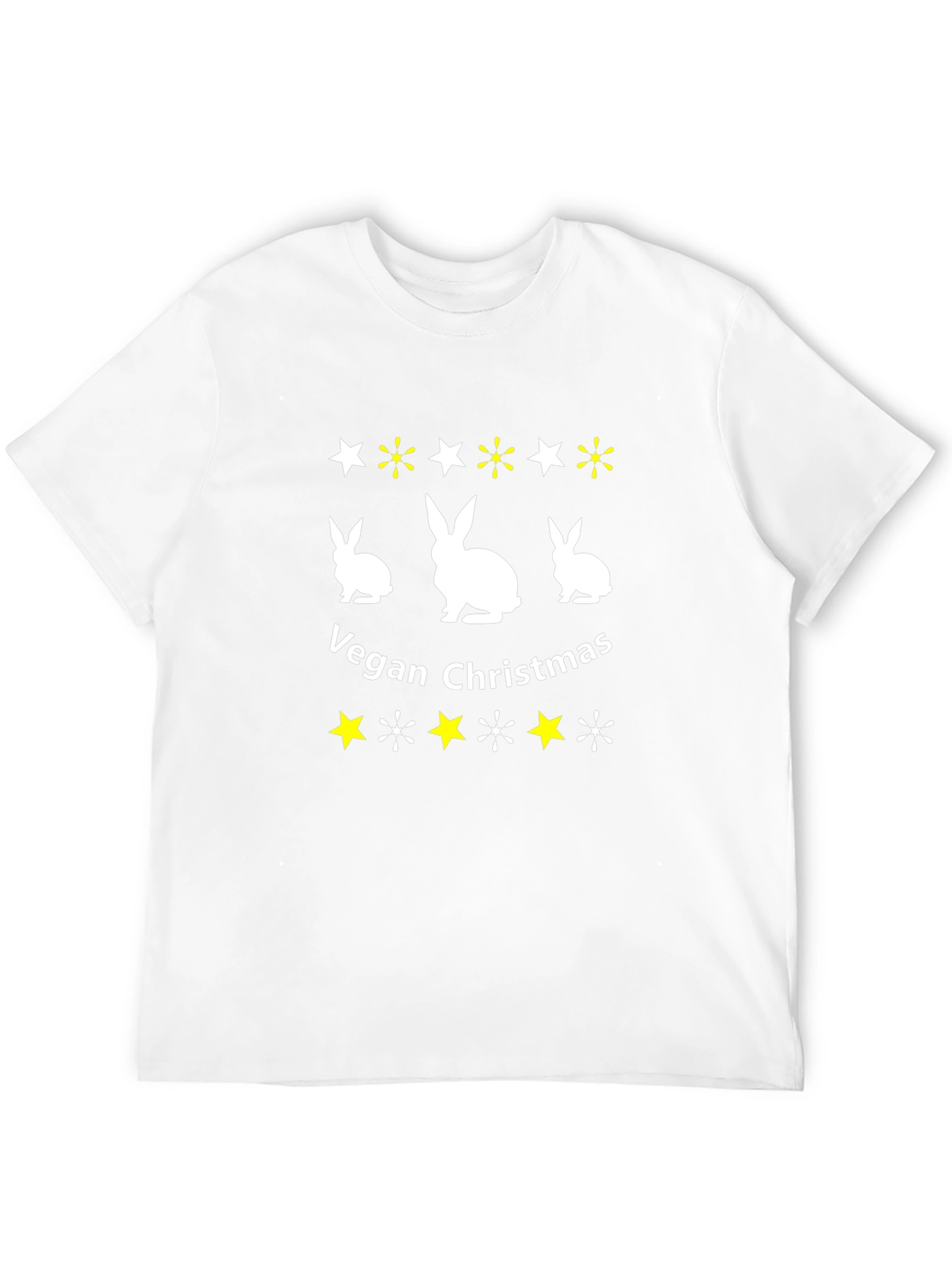 Vegan Christmas Rabbit Tee - Holiday Graphic T-Shirt