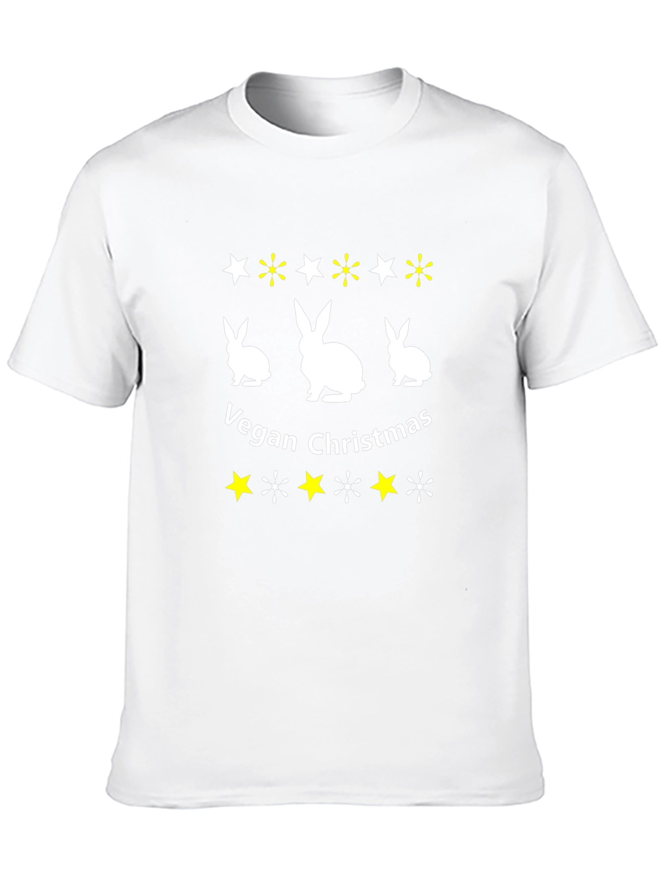 Vegan Christmas Rabbit Tee - Holiday Graphic T-Shirt