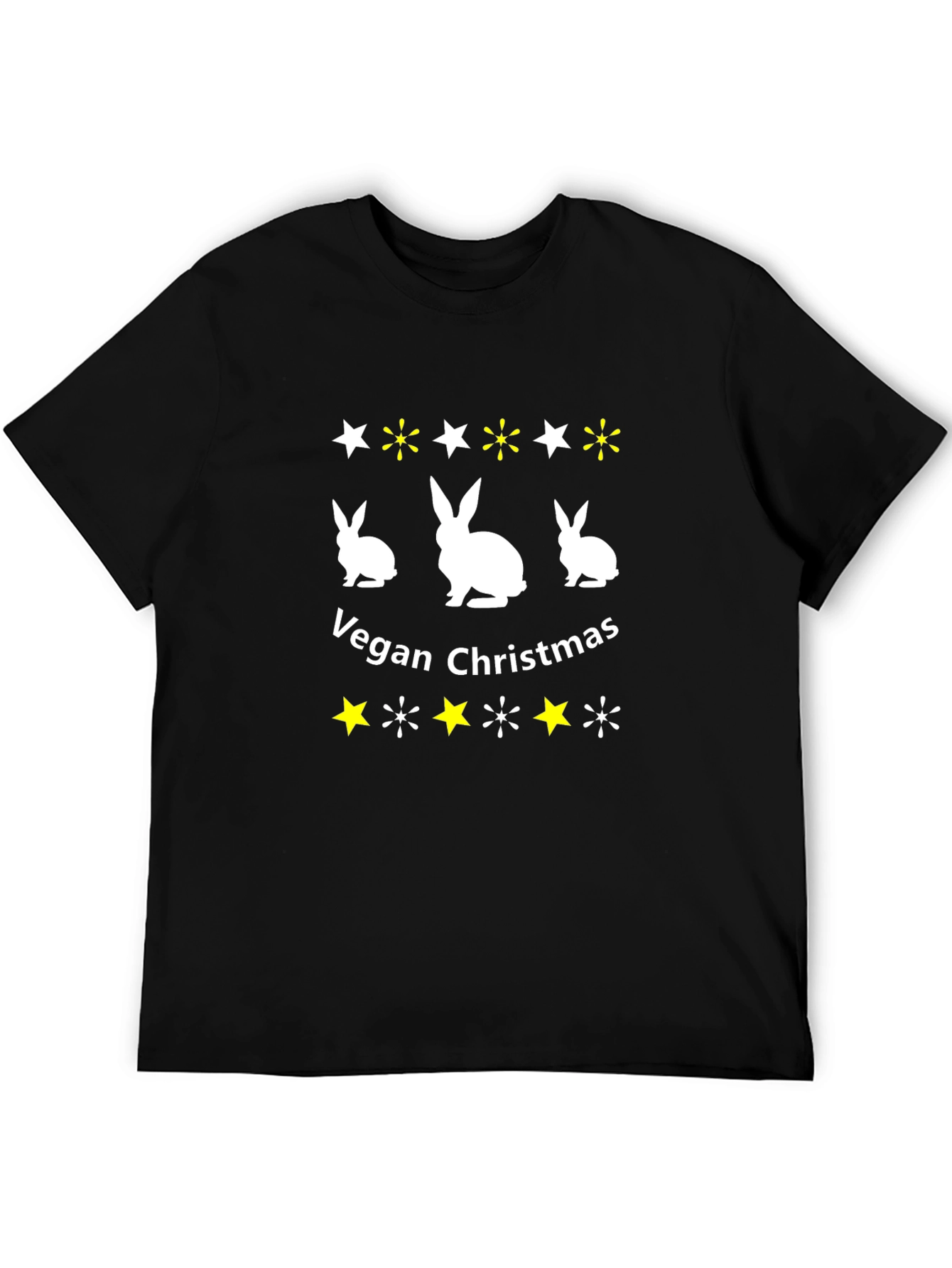 Vegan Christmas Rabbit Tee - Holiday Graphic T-Shirt