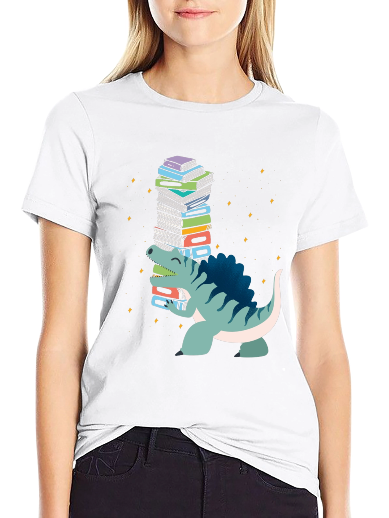 Book Loving Dino Graphic Tee
