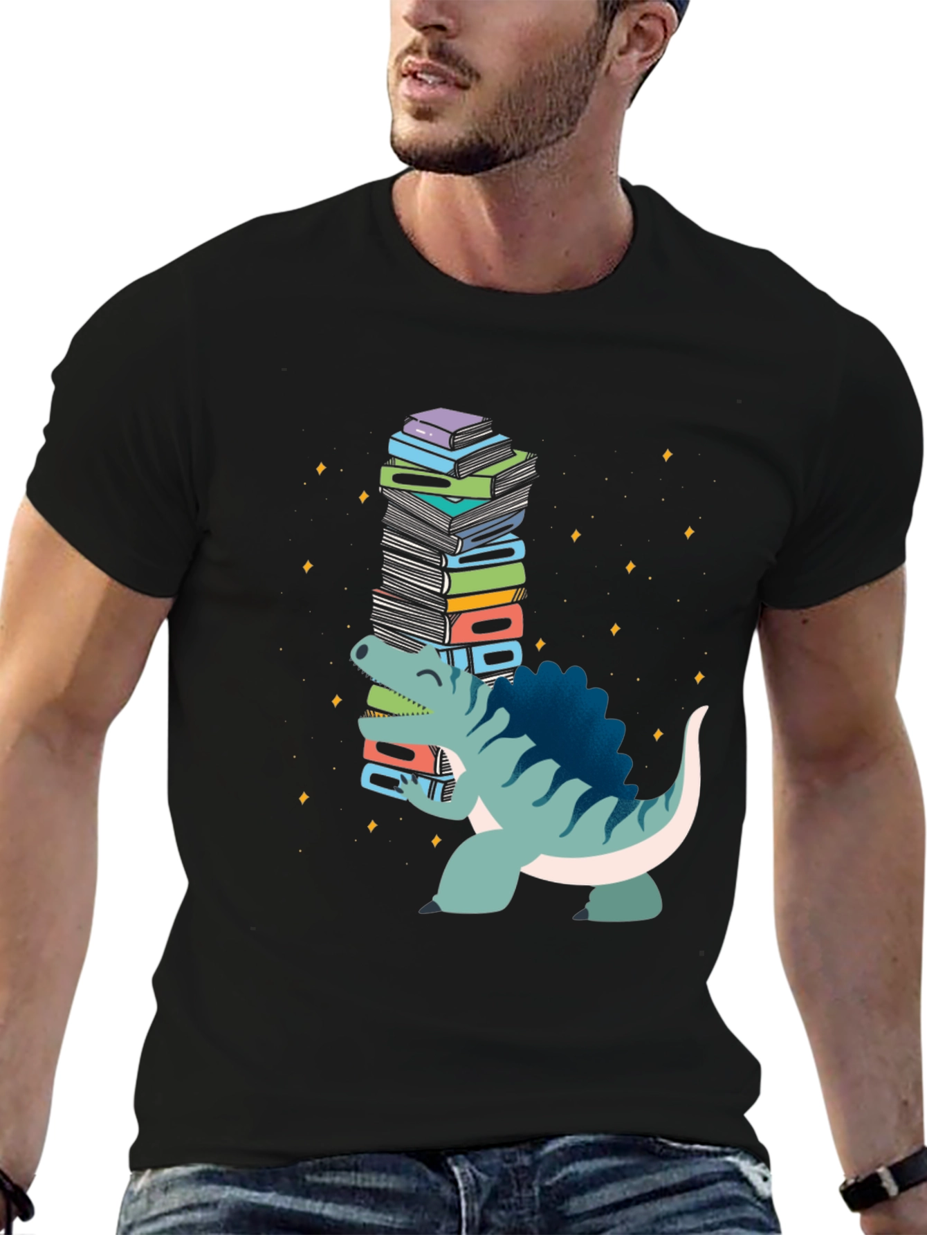 Book Loving Dino Graphic Tee