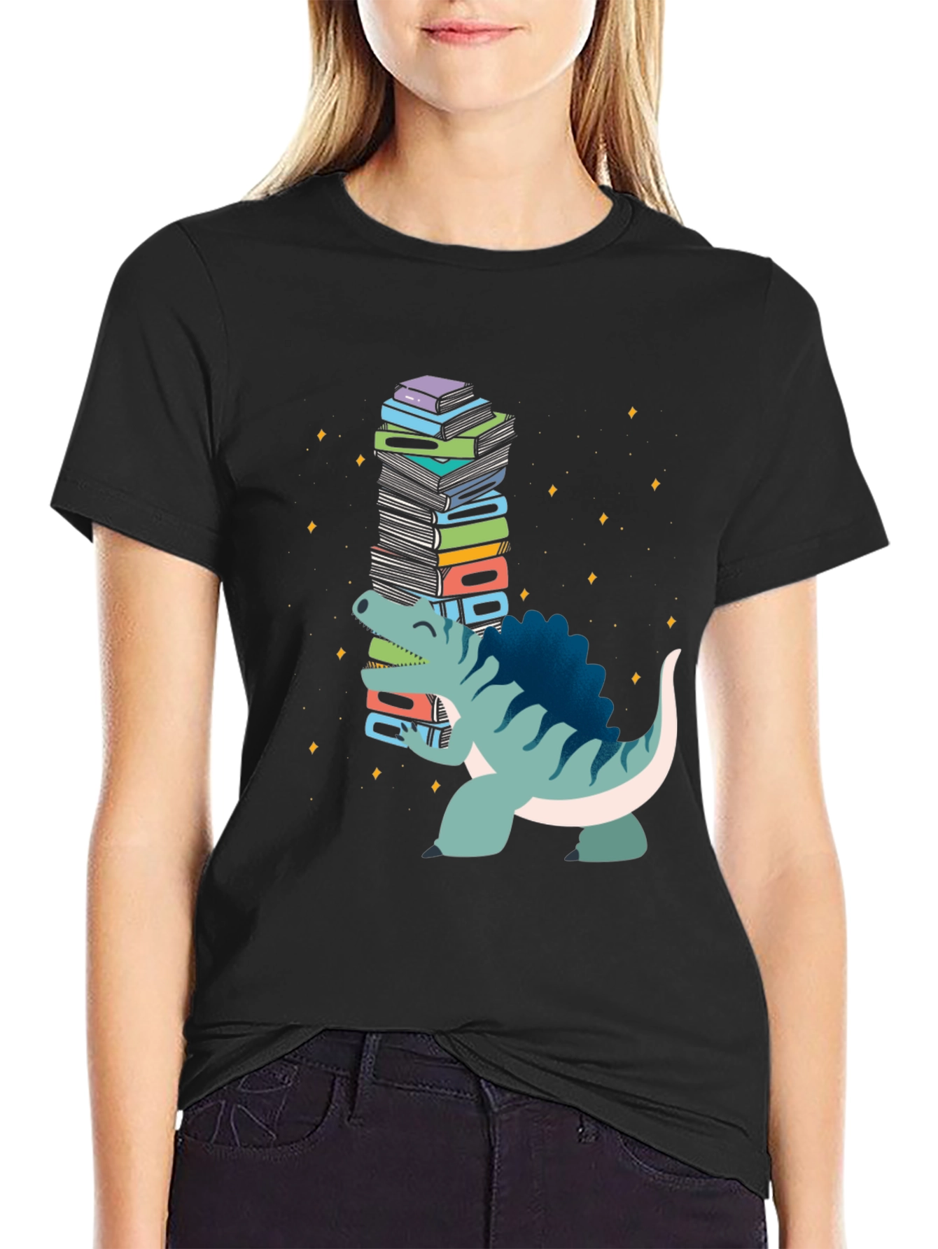 Book Loving Dino Graphic Tee