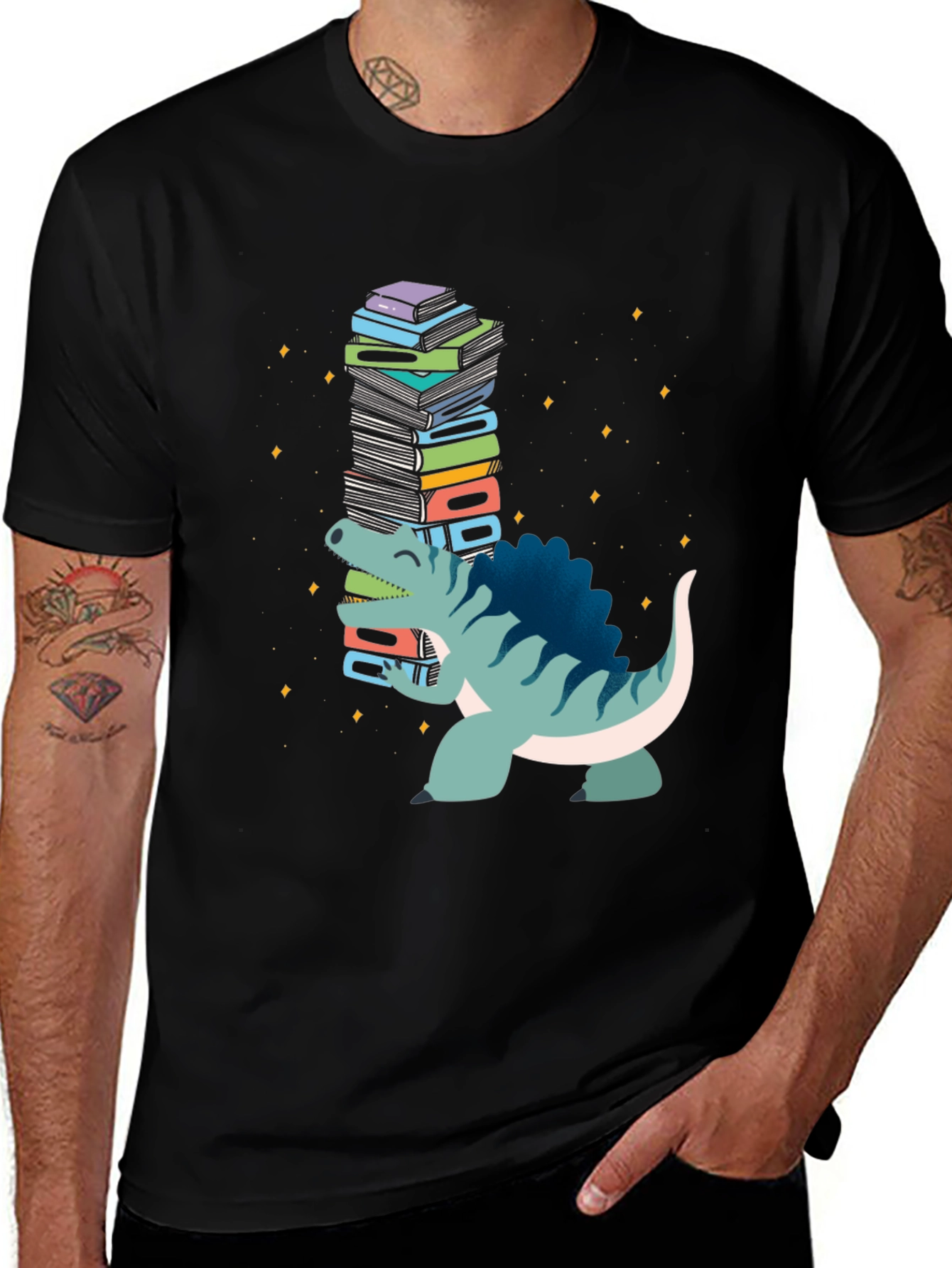 Book Loving Dino Graphic Tee