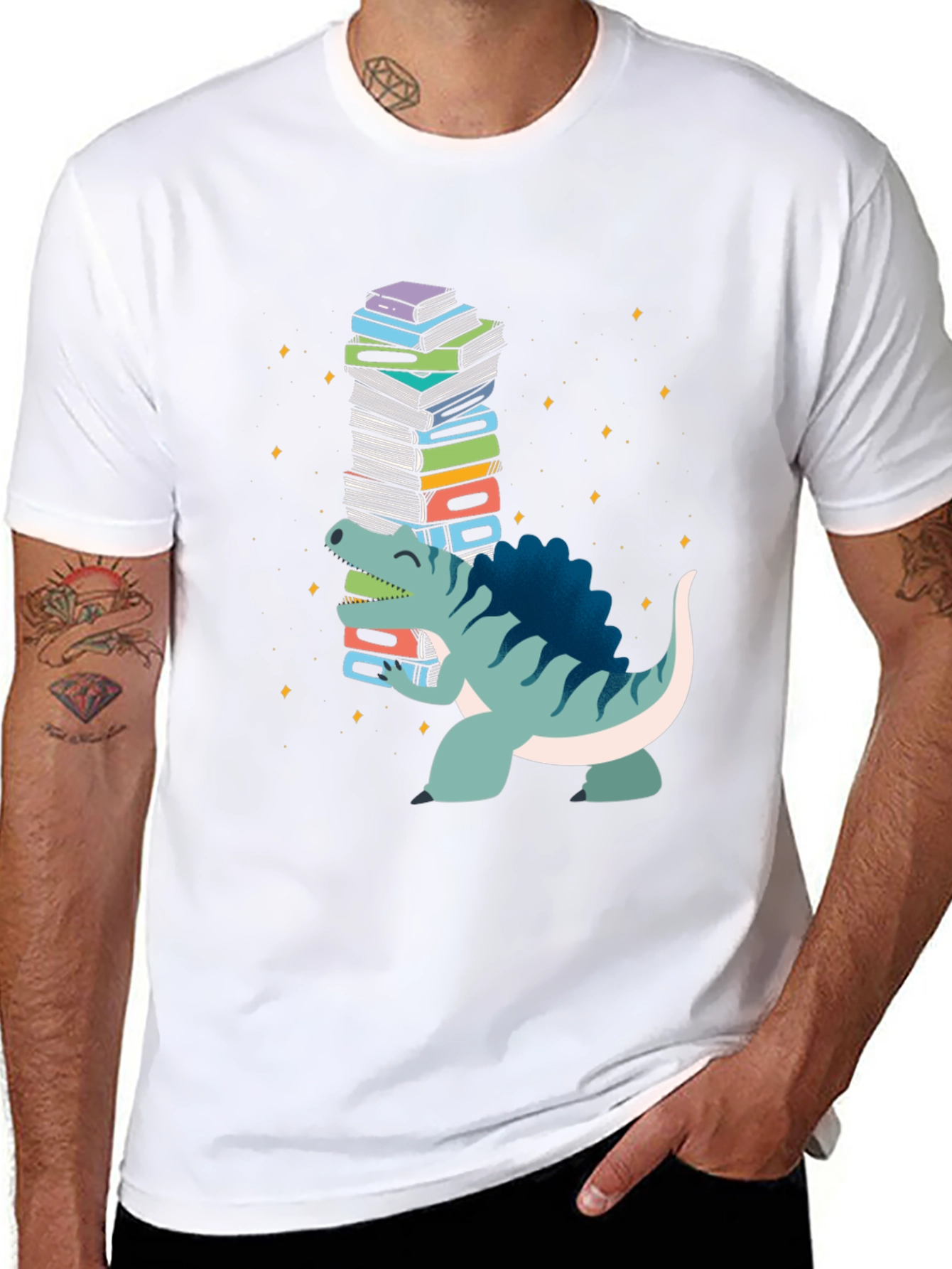 Book Loving Dino Graphic Tee