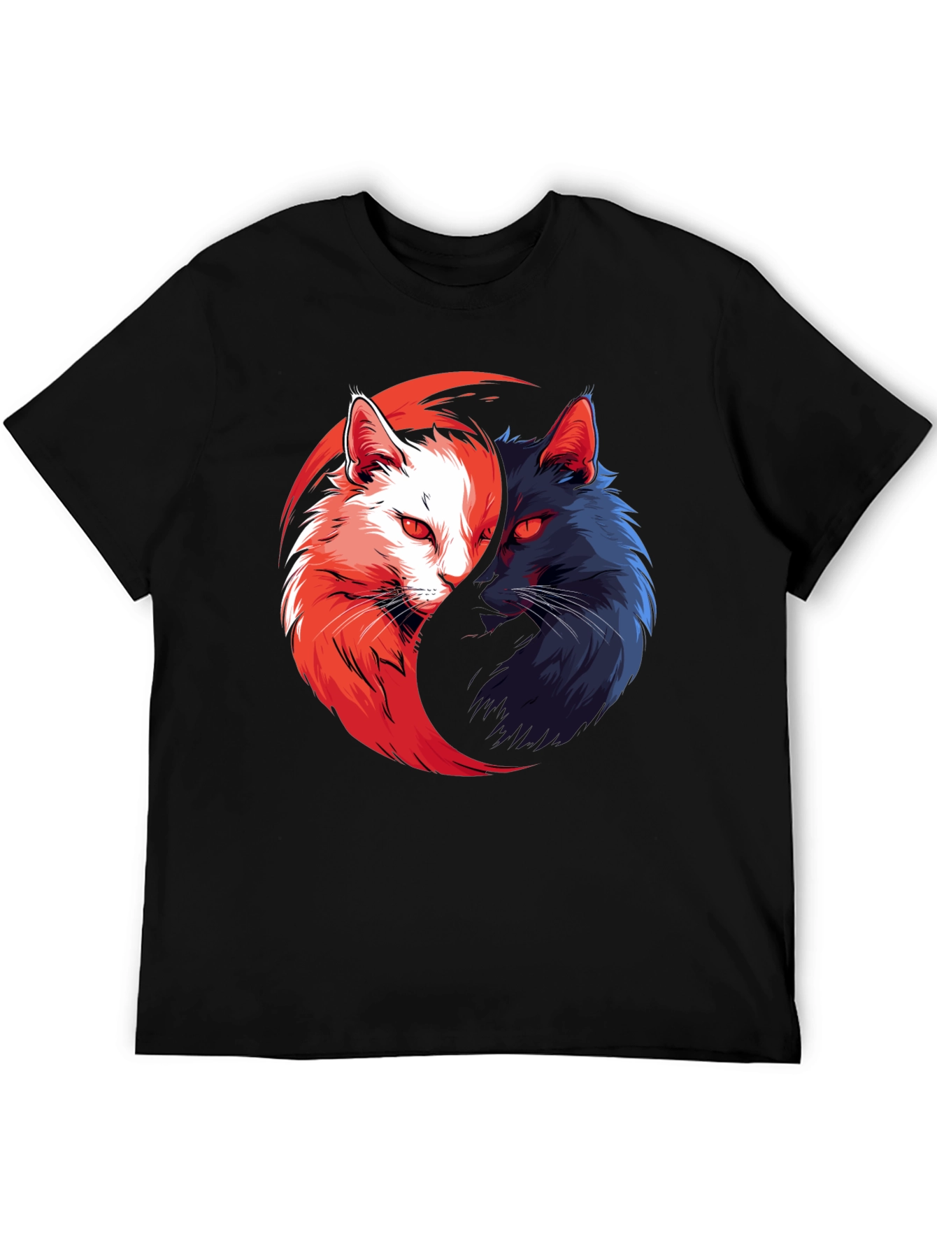 Yin Yang Cats T-Shirt: Balance in Style