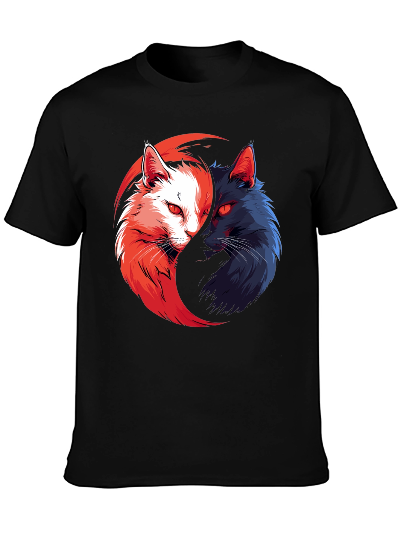 Yin Yang Cats T-Shirt: Balance in Style