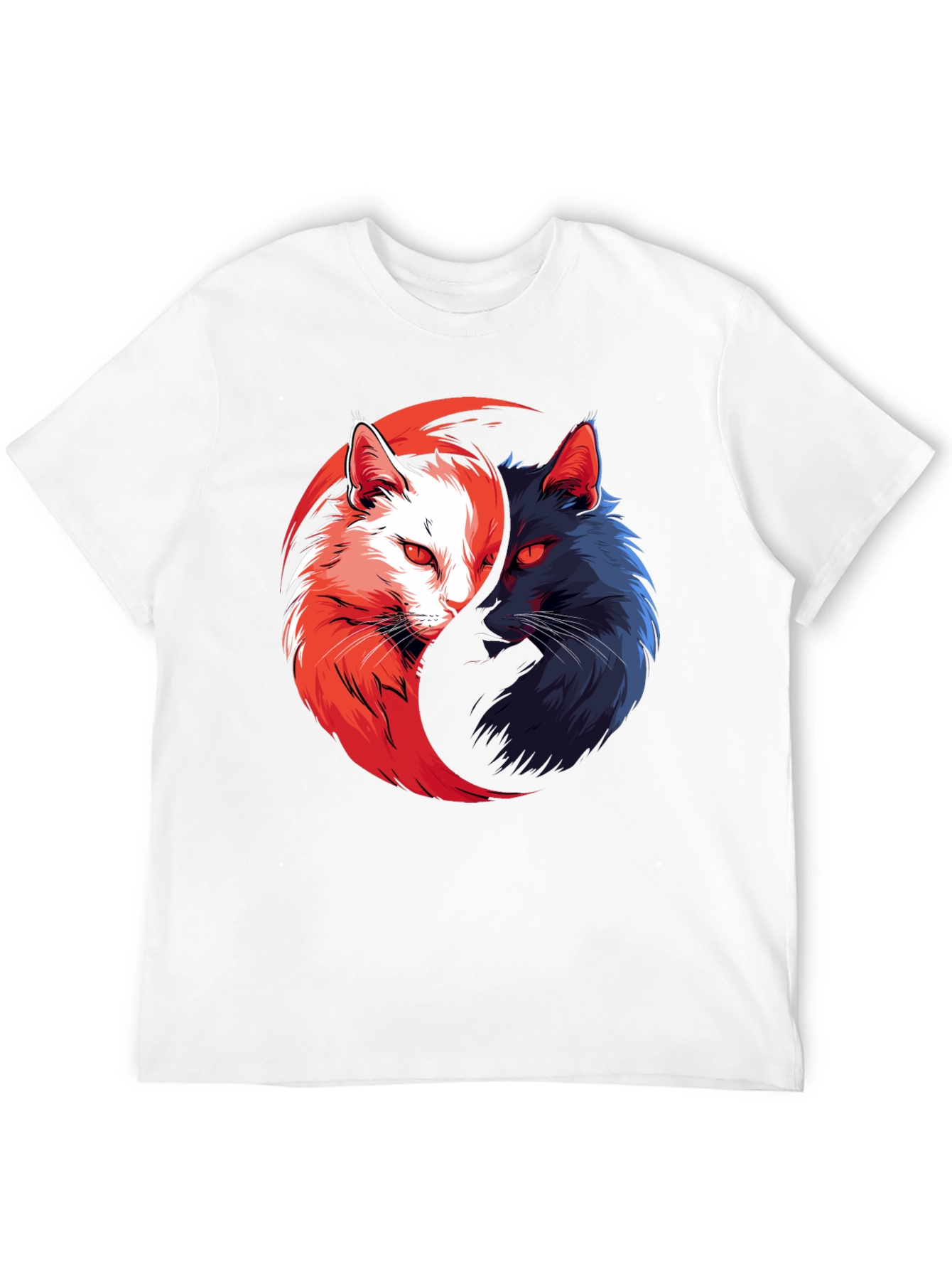 Yin Yang Cats T-Shirt: Balance in Style