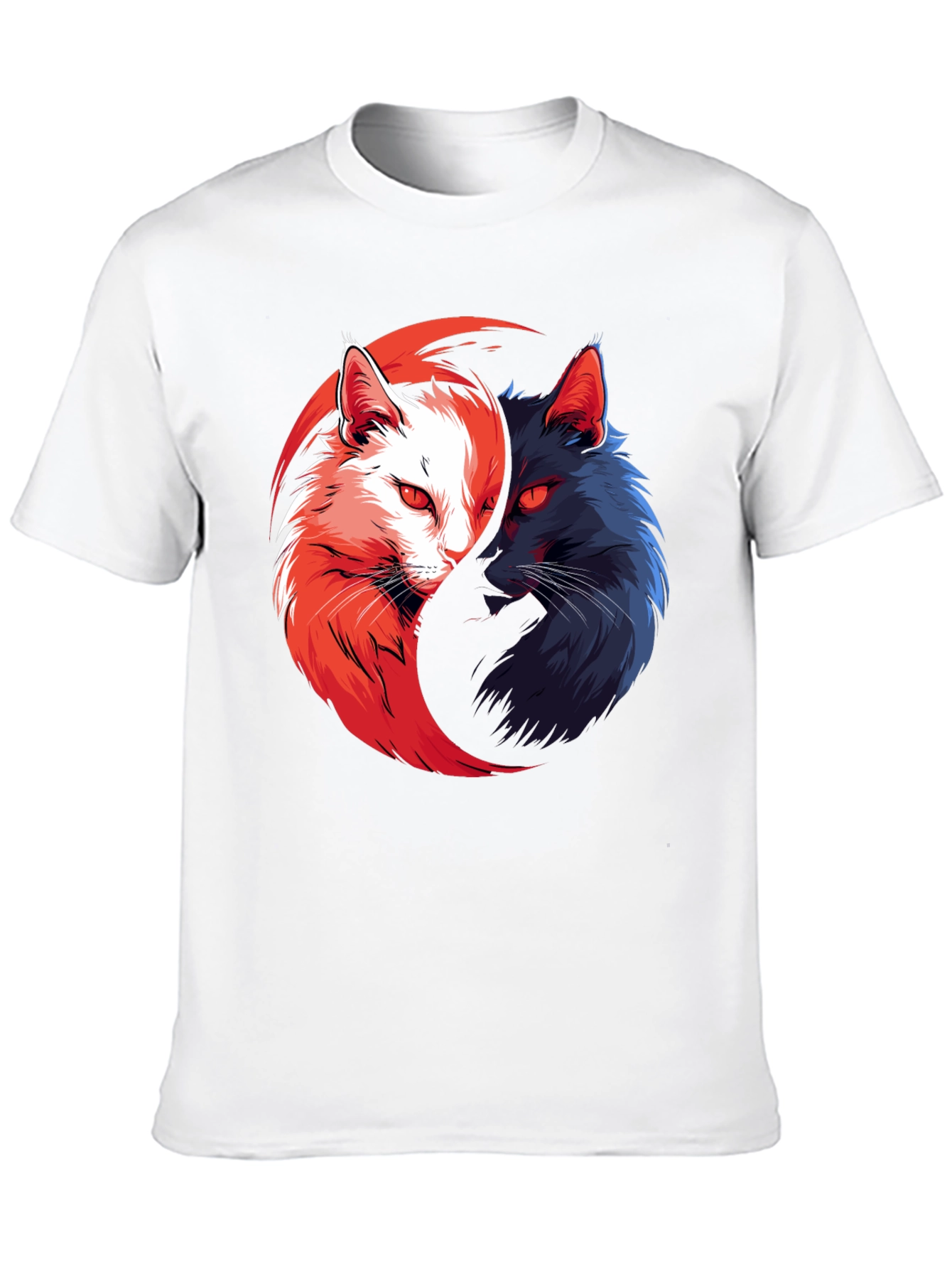 Yin Yang Cats T-Shirt: Balance in Style