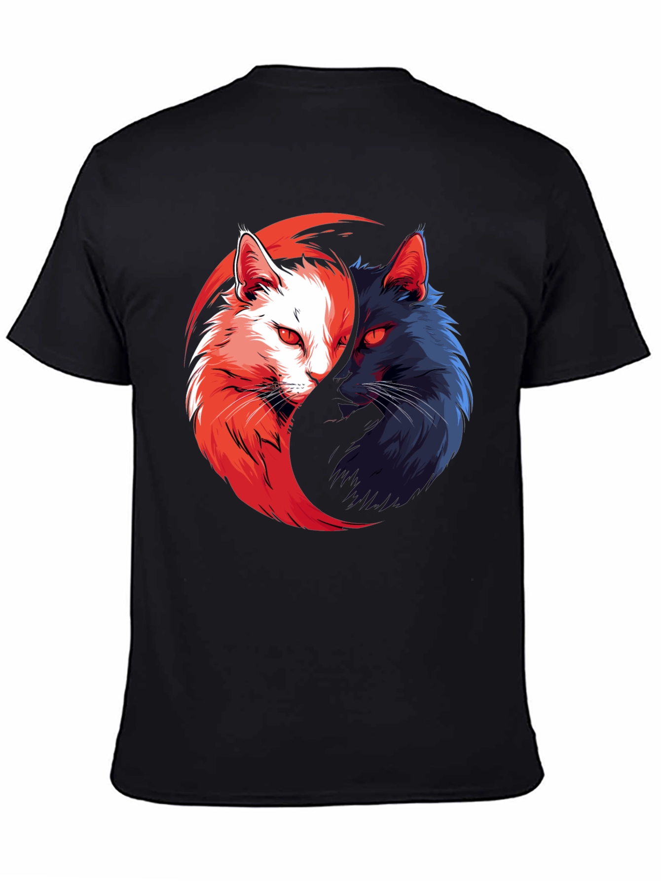 Yin Yang Cats T-Shirt: Balance in Style