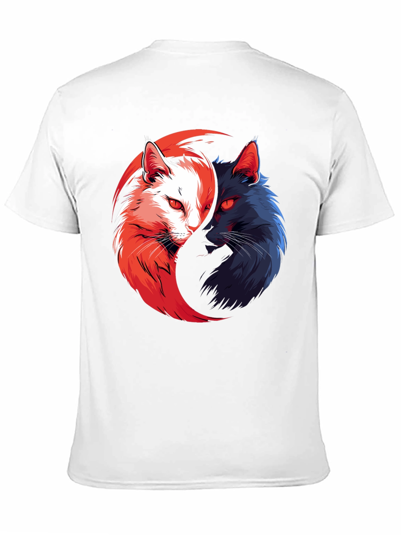 Yin Yang Cats T-Shirt: Balance in Style