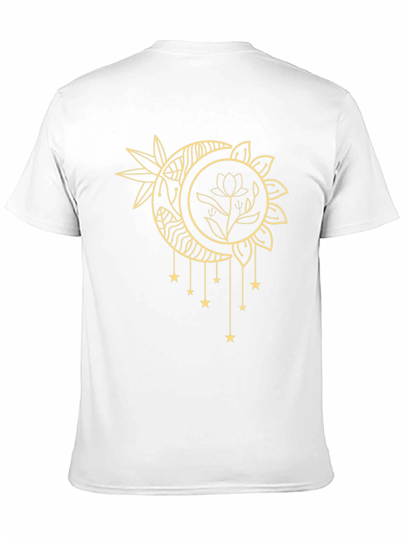 Celestial Moon & Star Graphic Black T-Shirt