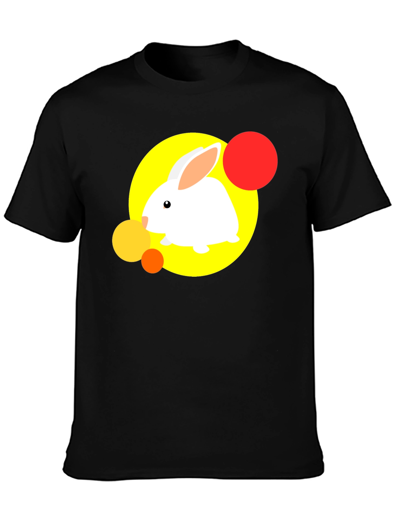 Rabbit Graphic Tee - Fun & Stylish Black T-Shirt