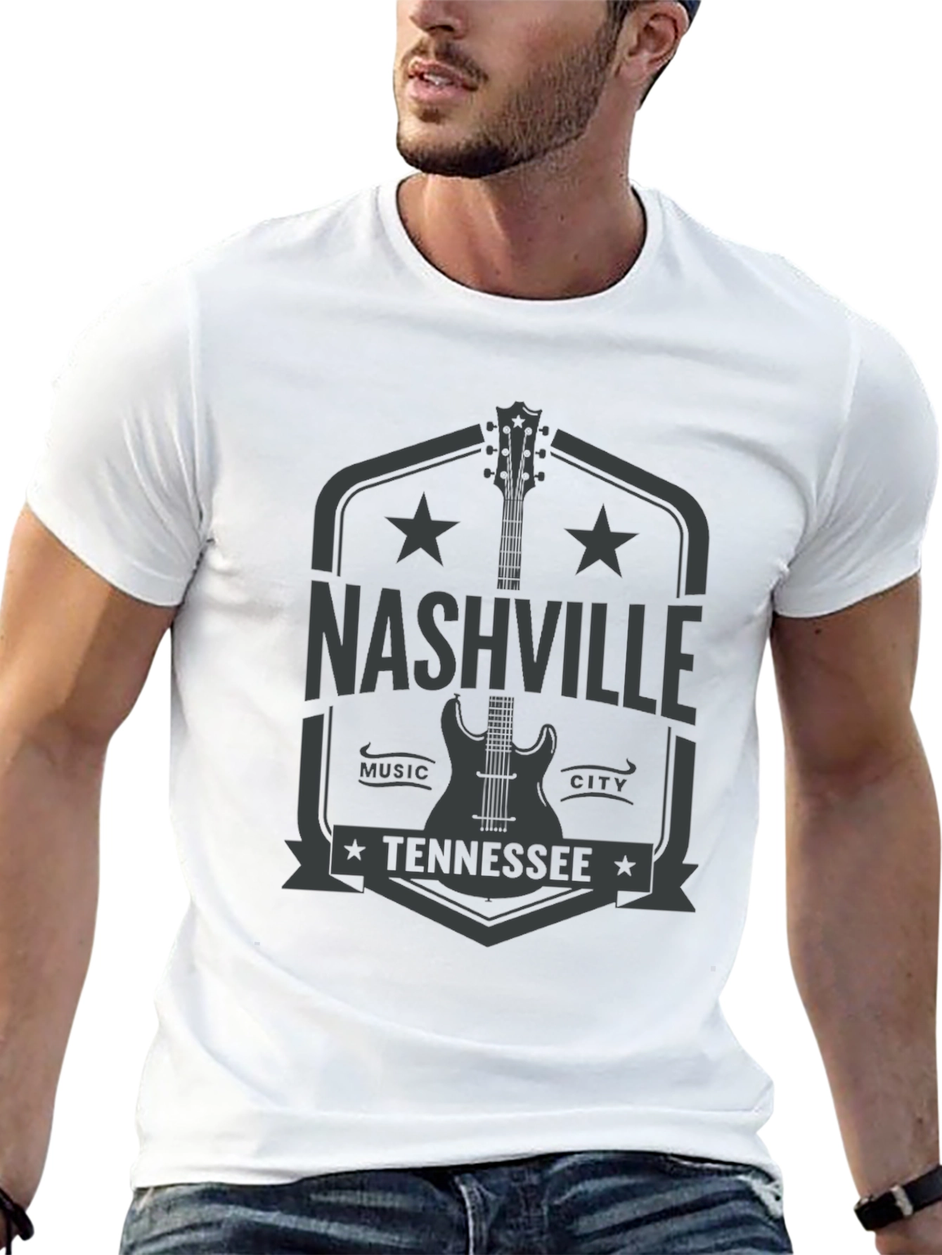 Nashville Tennessee Guitar Music City T-Shirt