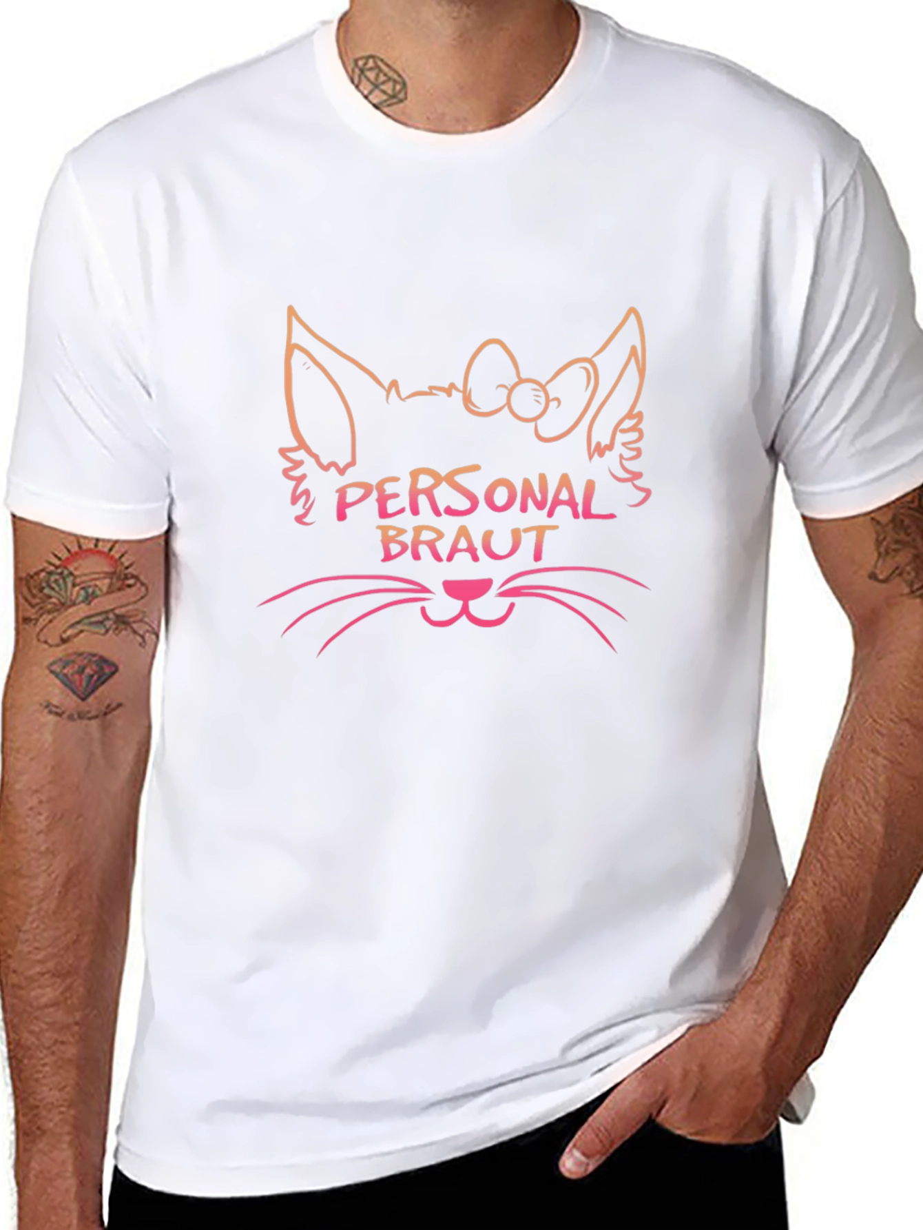 Personal Braut Cat Graphic T-Shirt