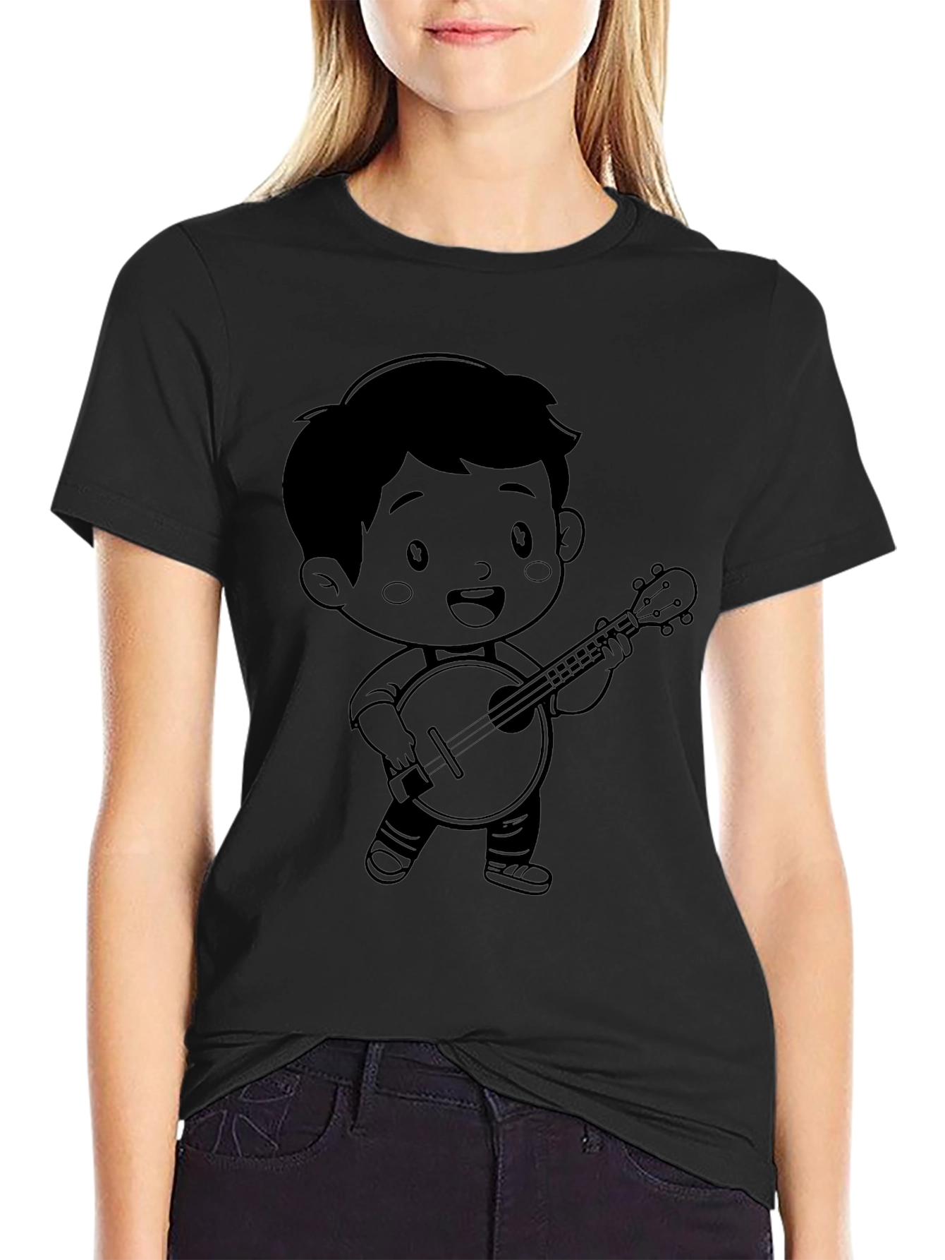Cartoon Musician Graphic Tee