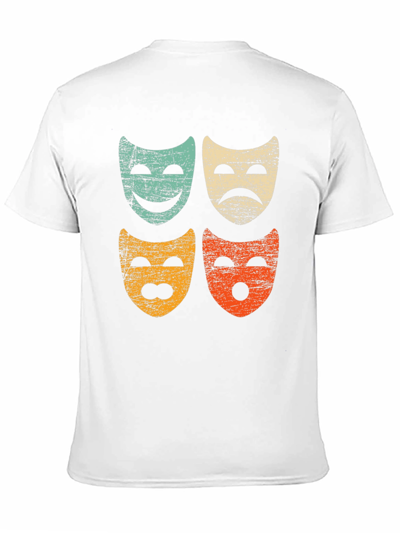 Retro Drama Masks Graphic Tee