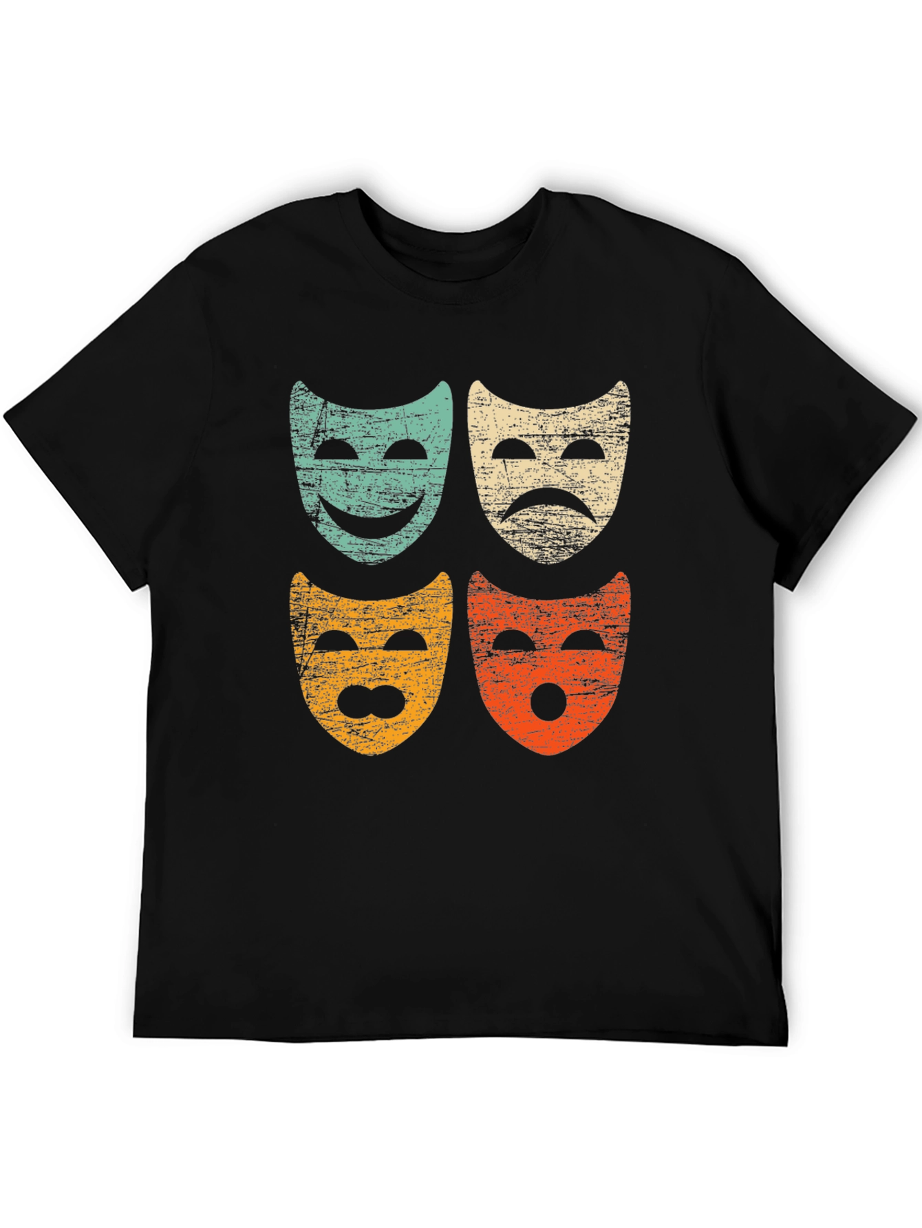 Retro Drama Masks Graphic Tee