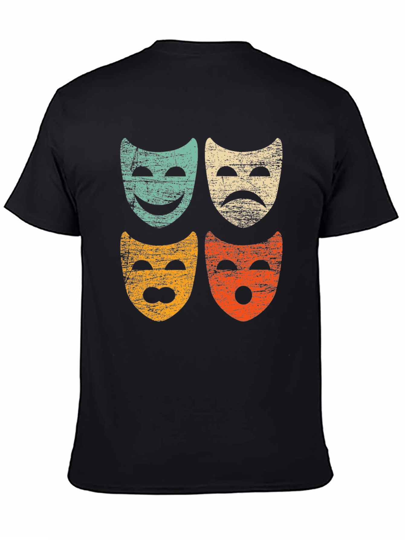 Retro Drama Masks Graphic Tee