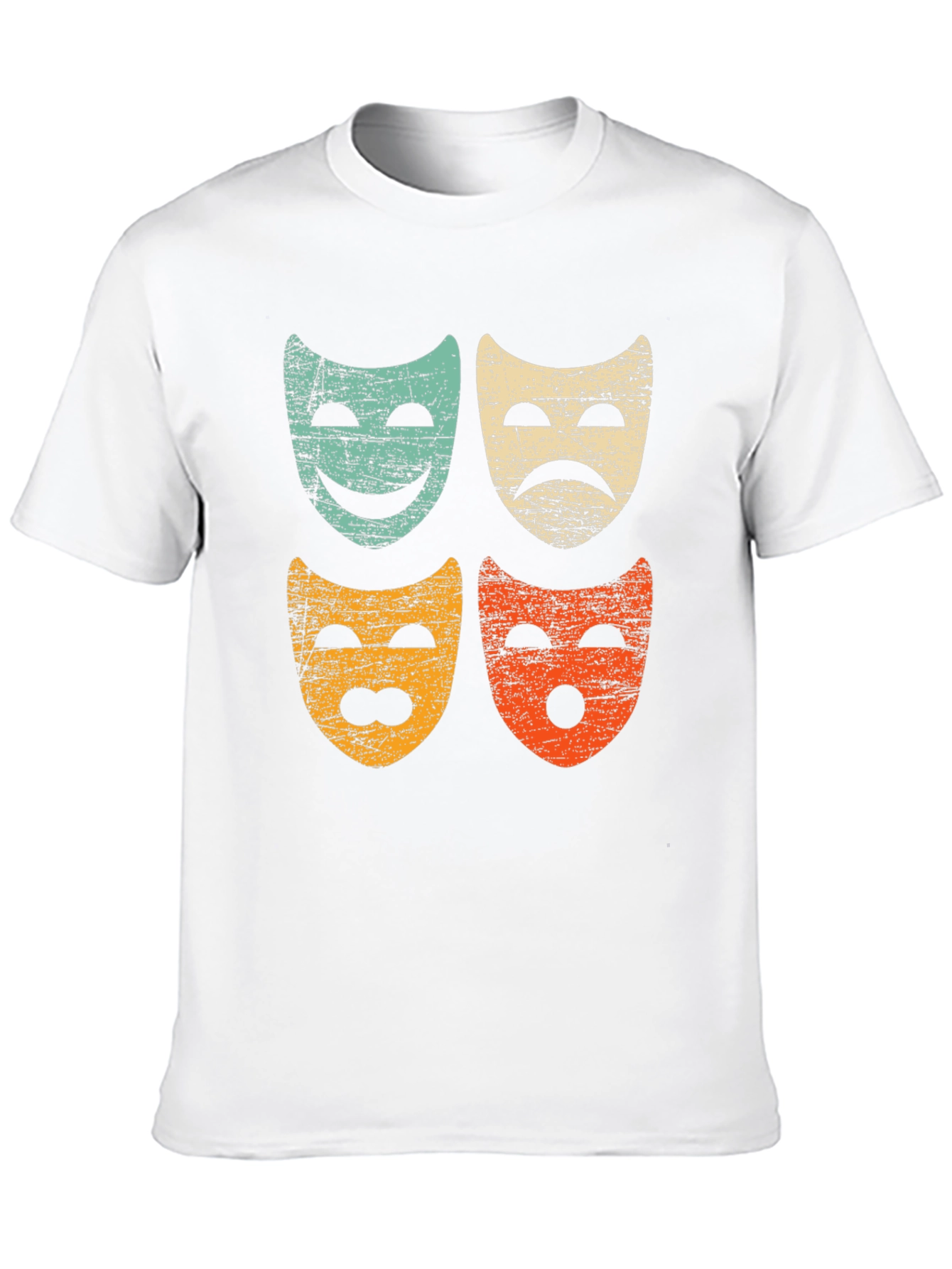 Retro Drama Masks Graphic Tee