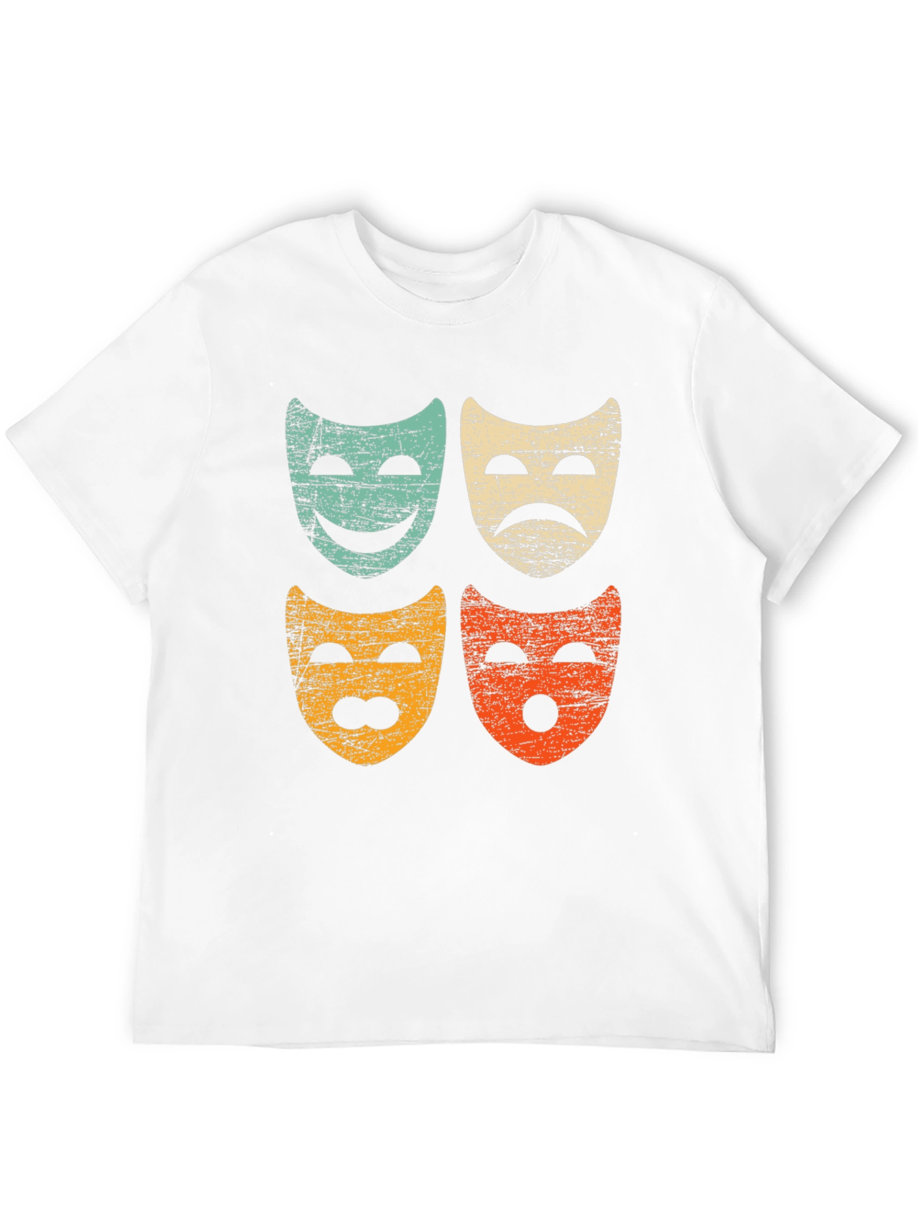 Retro Drama Masks Graphic Tee