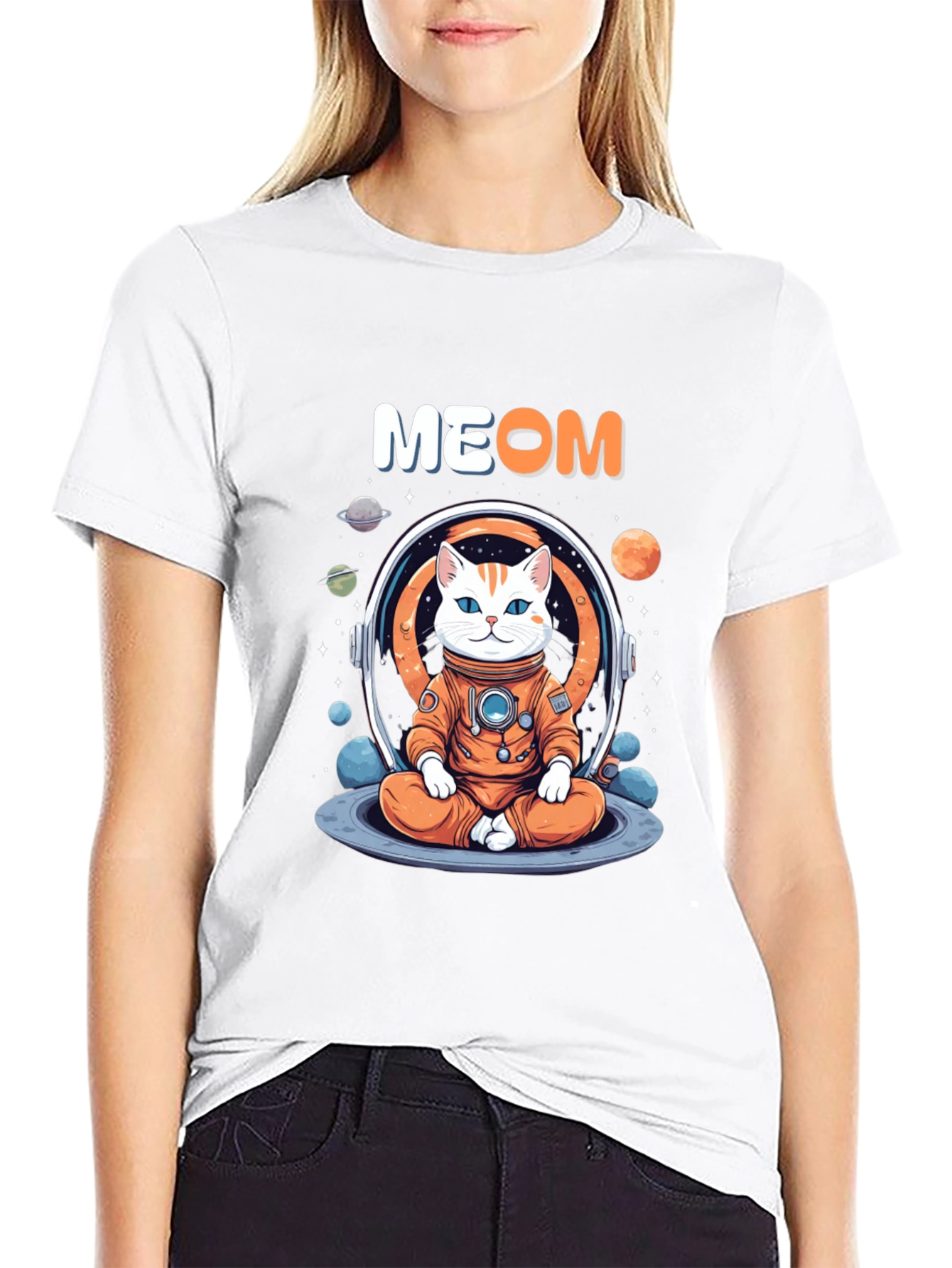 Meow Astronaut Cat T-Shirt