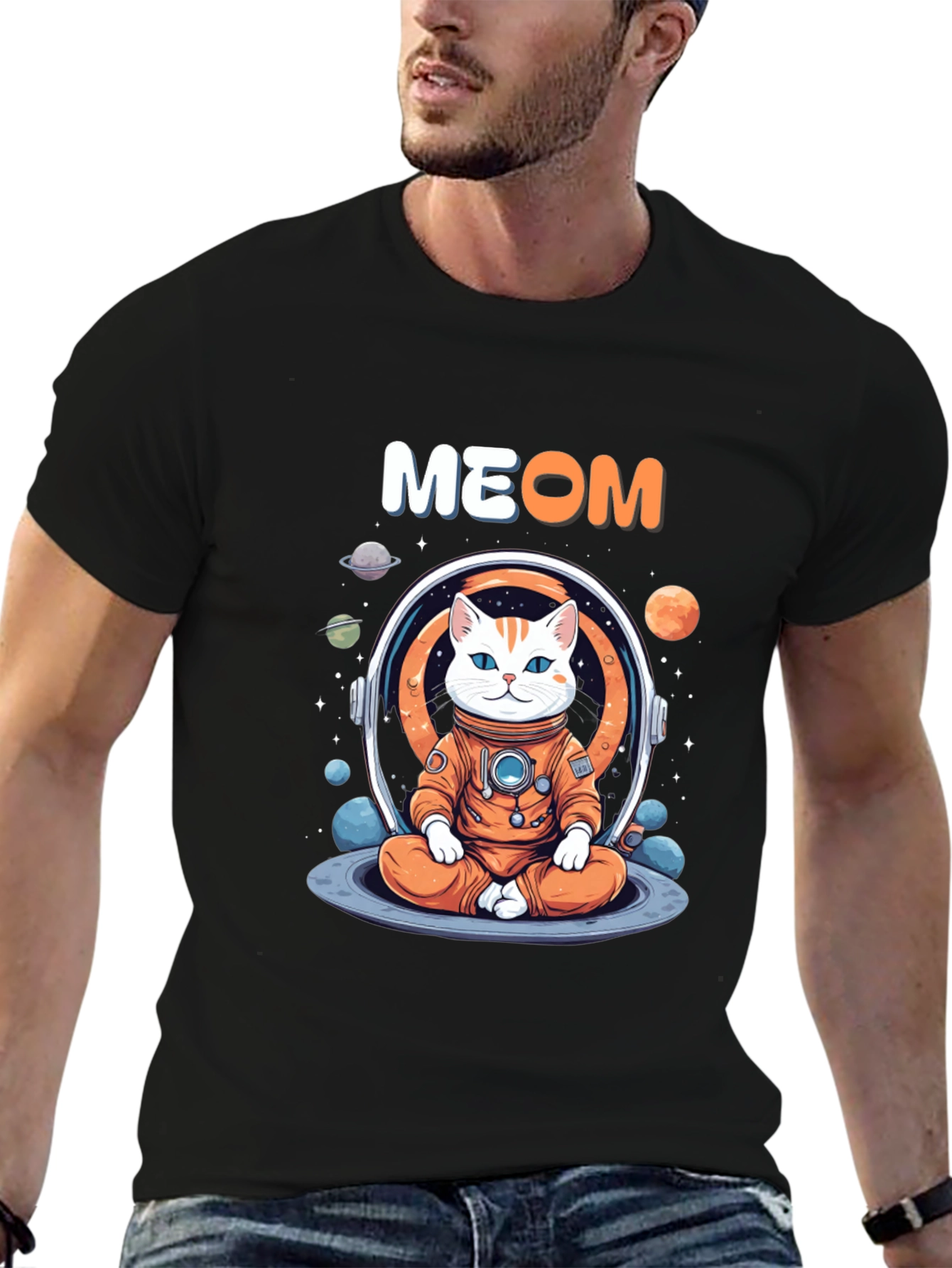 Meow Astronaut Cat T-Shirt