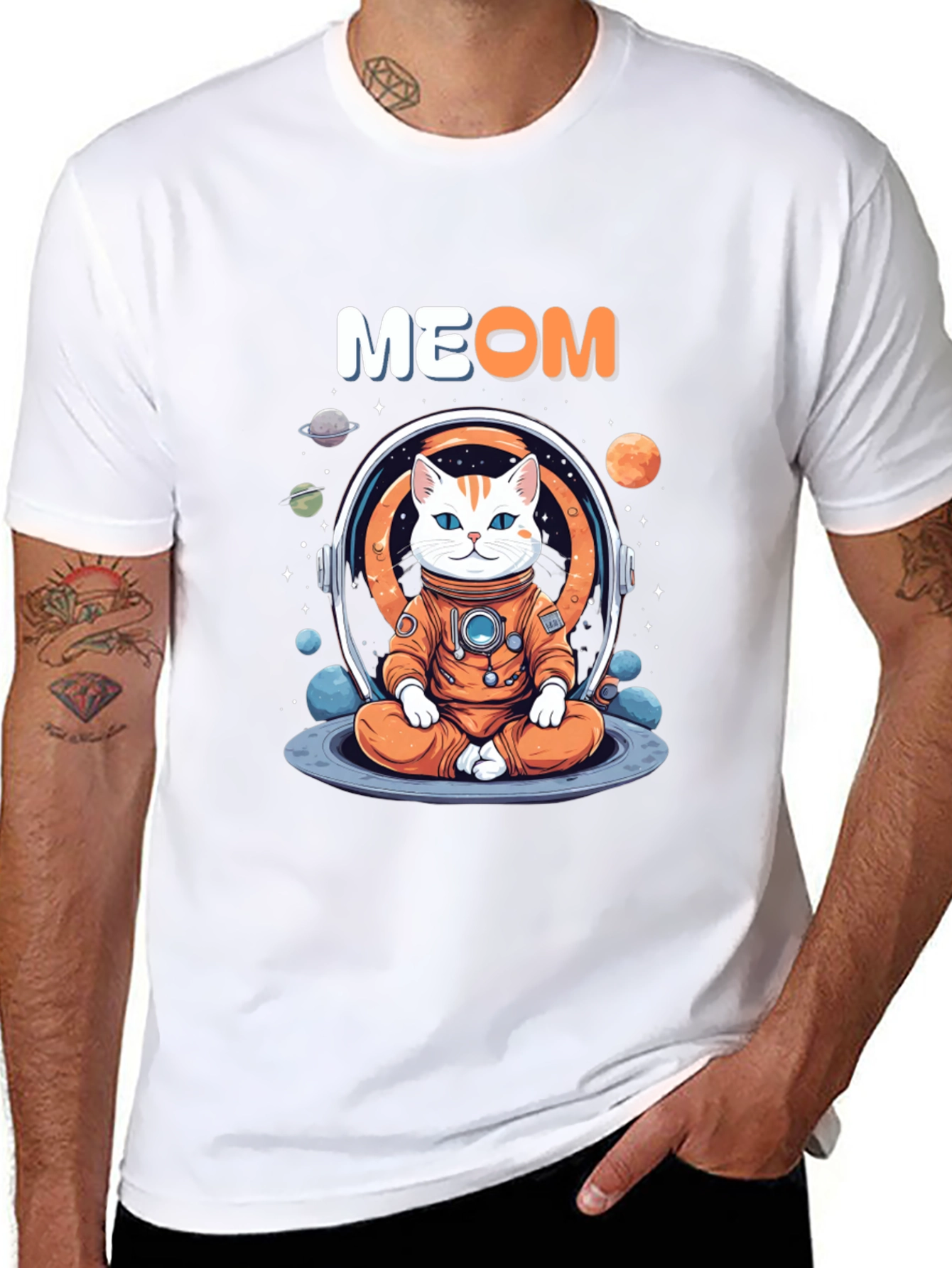 Meow Astronaut Cat T-Shirt