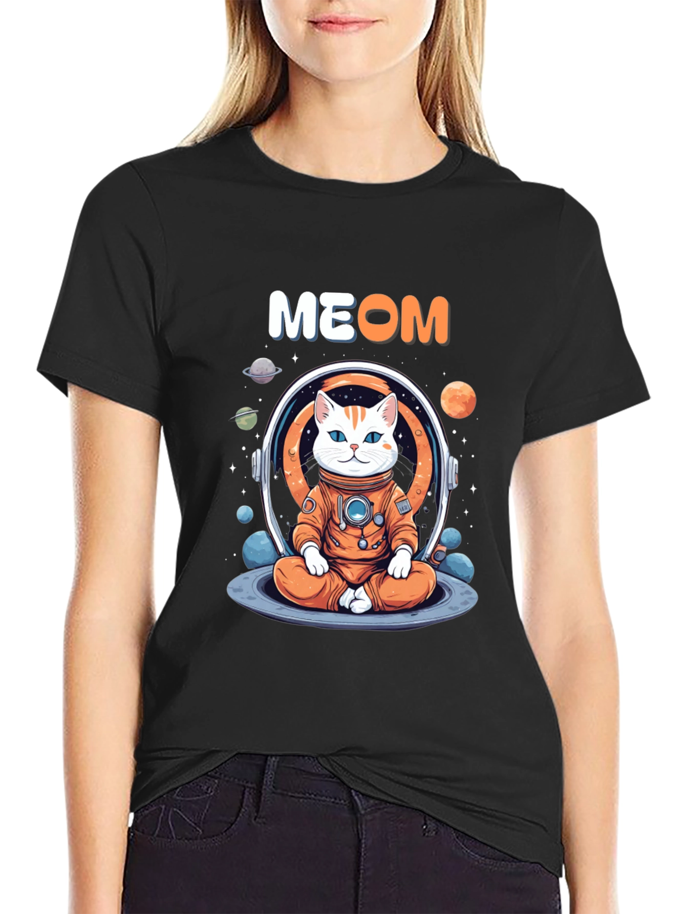 Meow Astronaut Cat T-Shirt