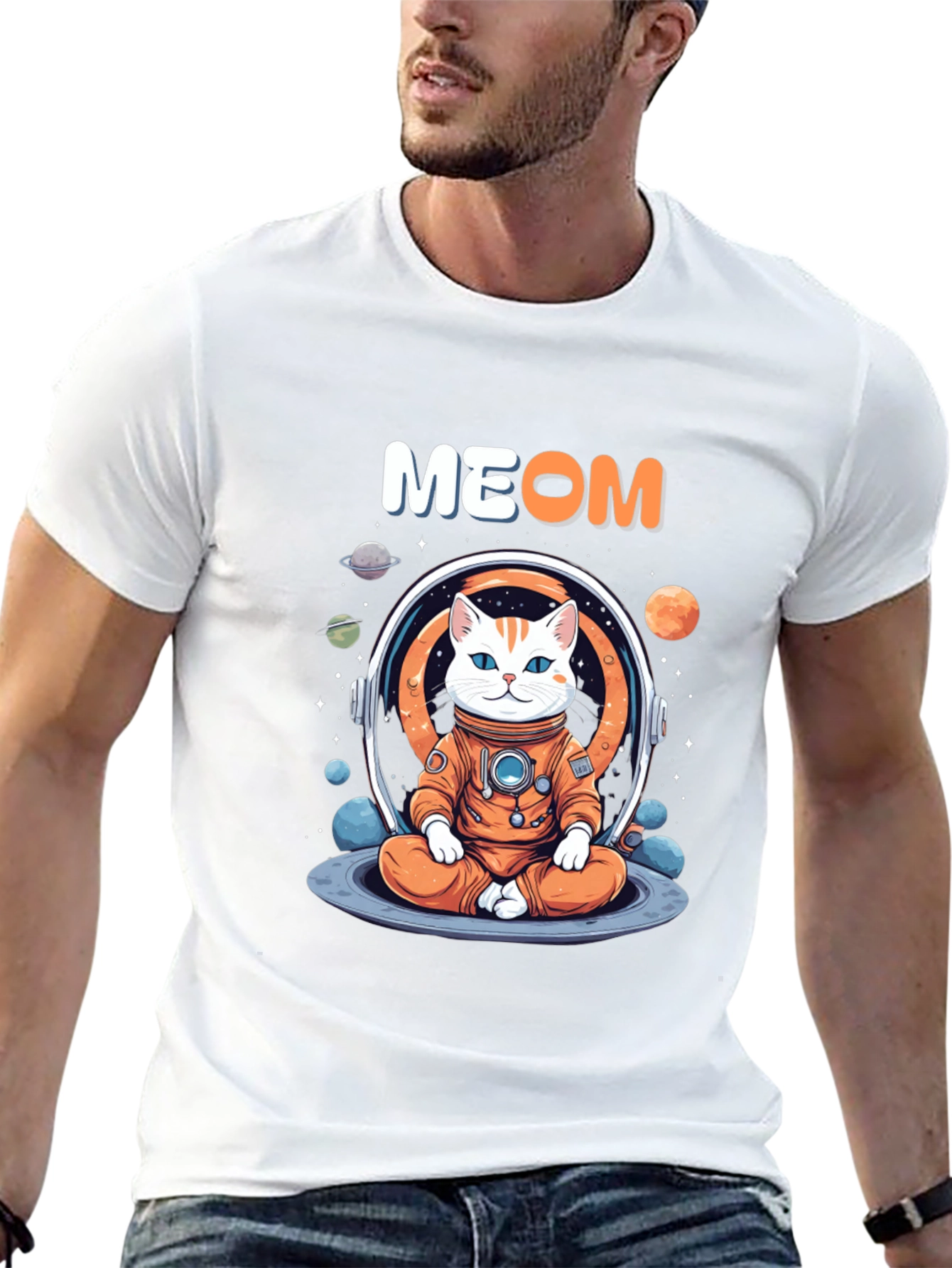 Meow Astronaut Cat T-Shirt