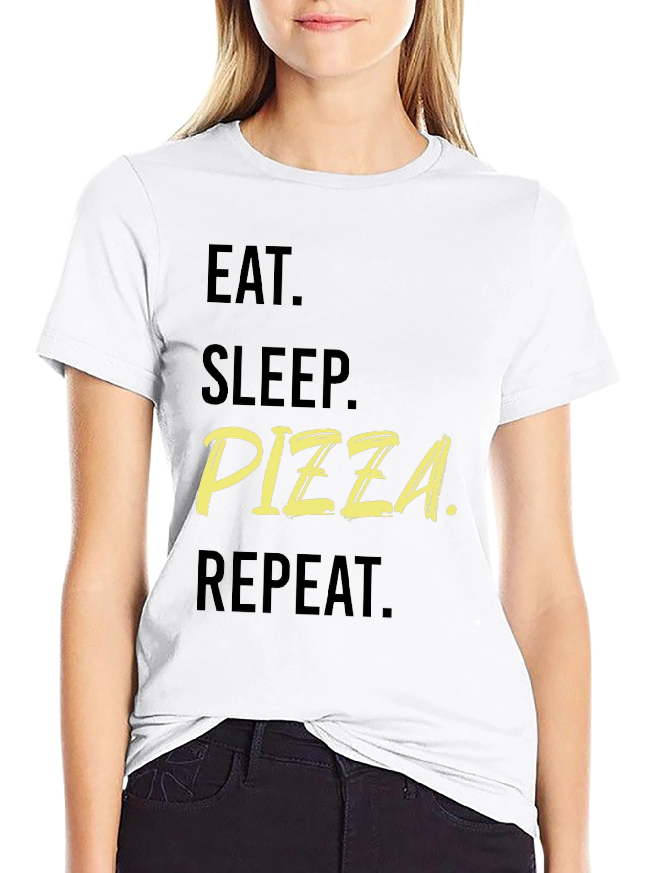 Eat Sleep Pizza Repeat Graphic T-Shirt