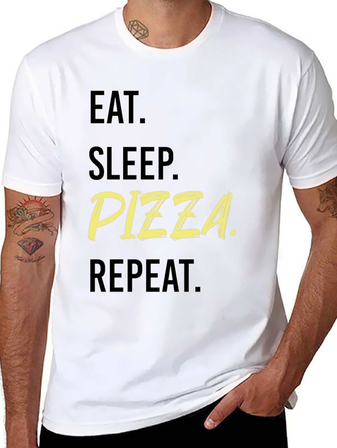 Eat Sleep Pizza Repeat Graphic T-Shirt