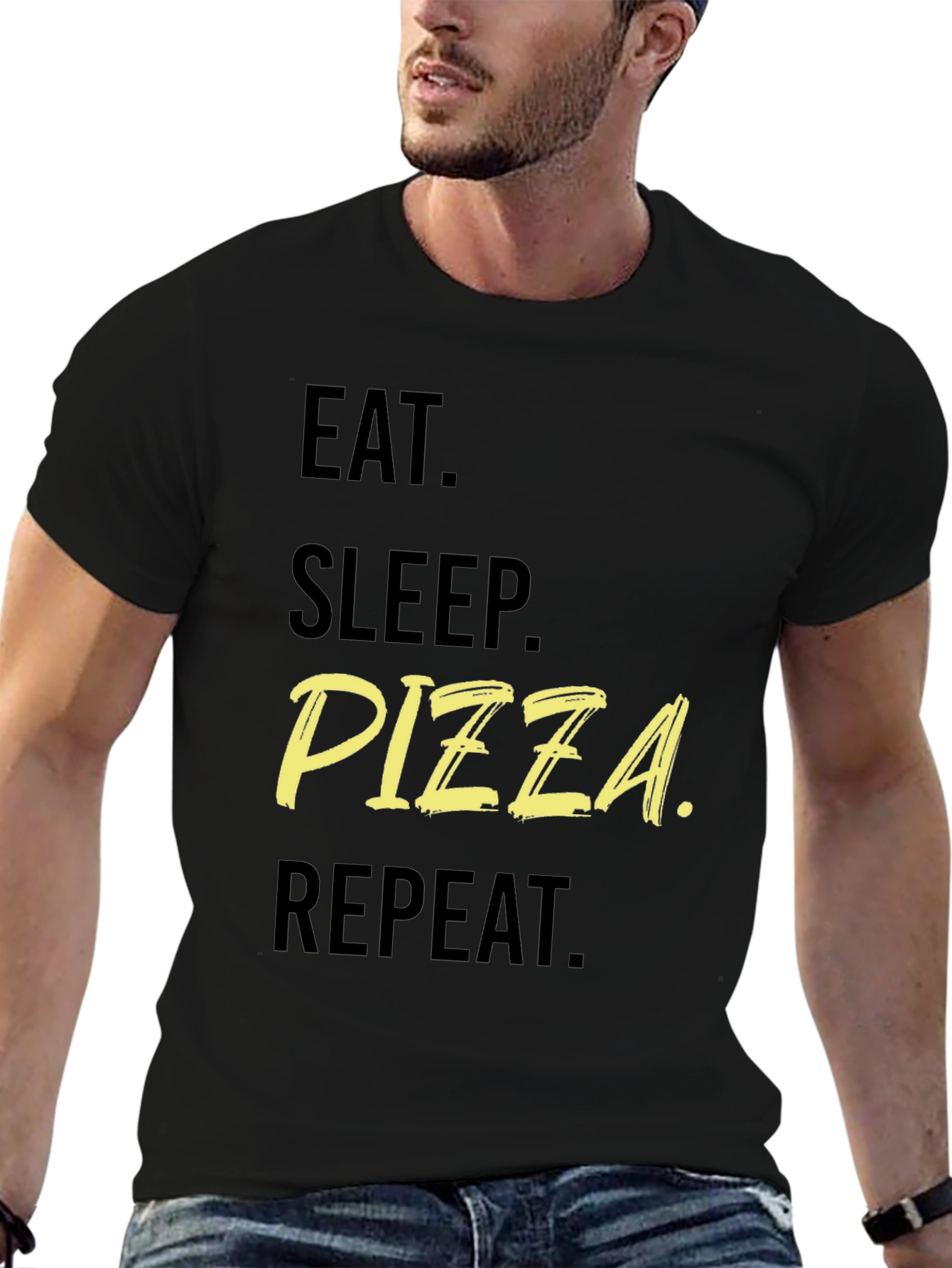 Eat Sleep Pizza Repeat Graphic T-Shirt